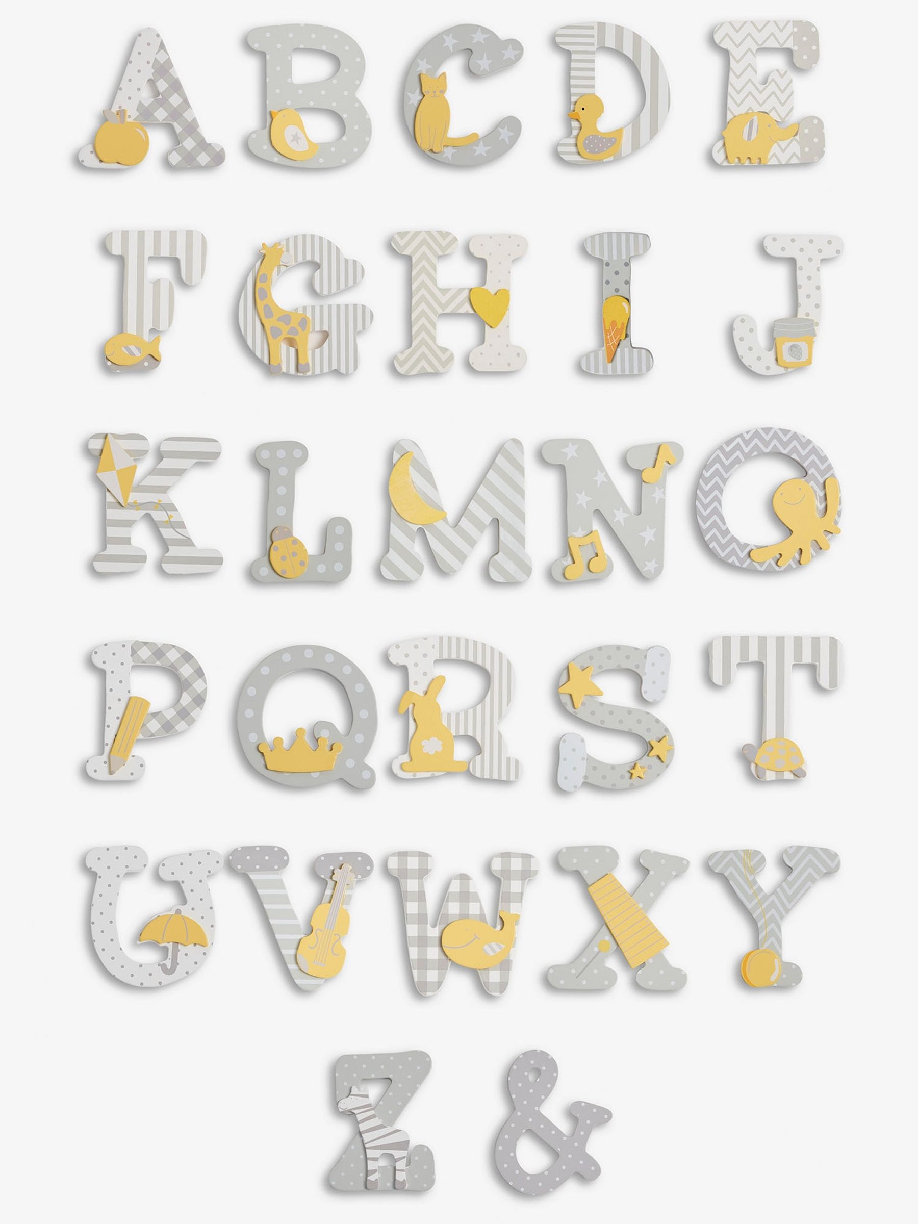 Grey Wooden Letters - Image 1 of 12