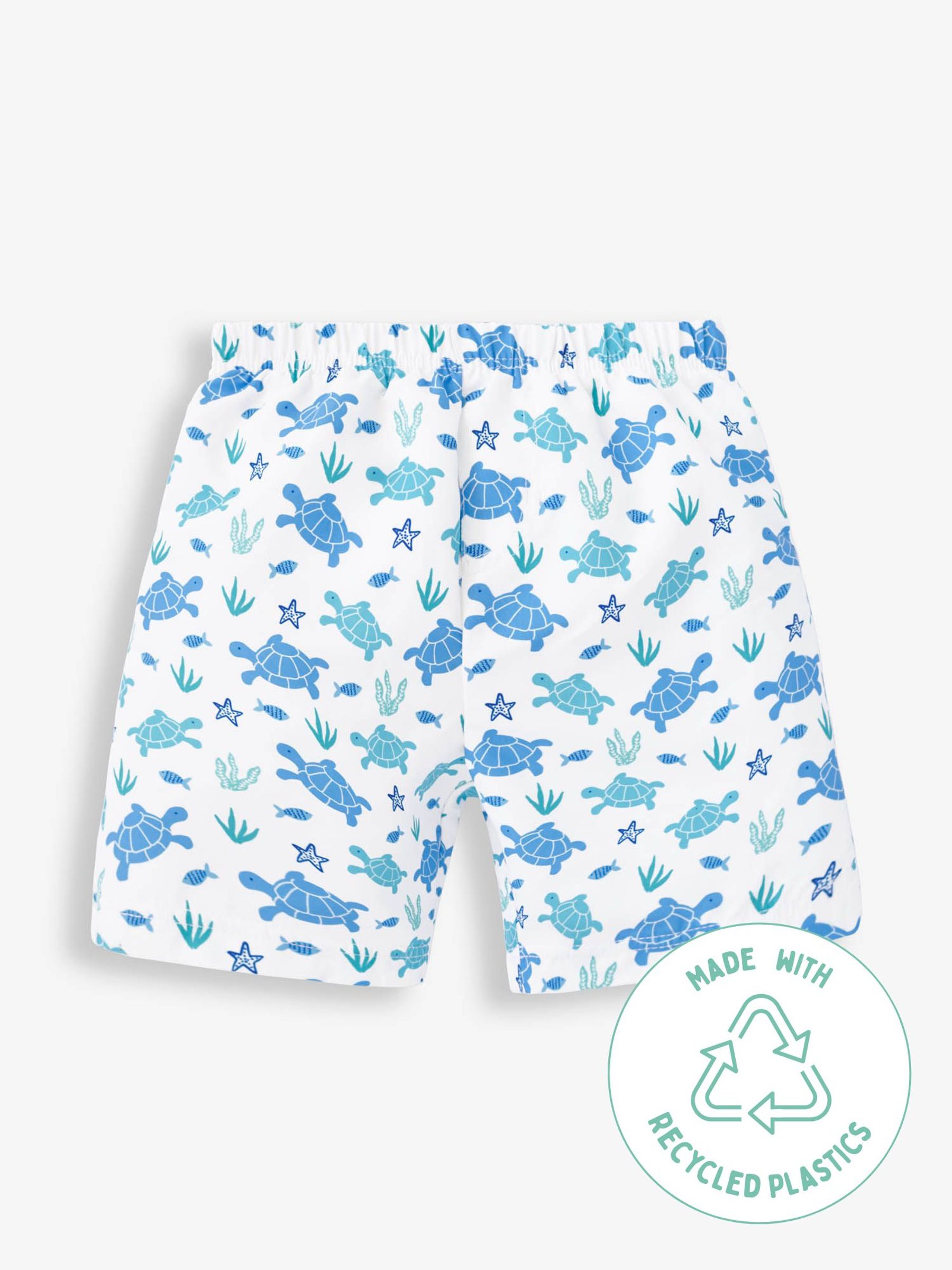 Blue Turtle Swim Shorts with Integral Nappy - Image 3 of 3