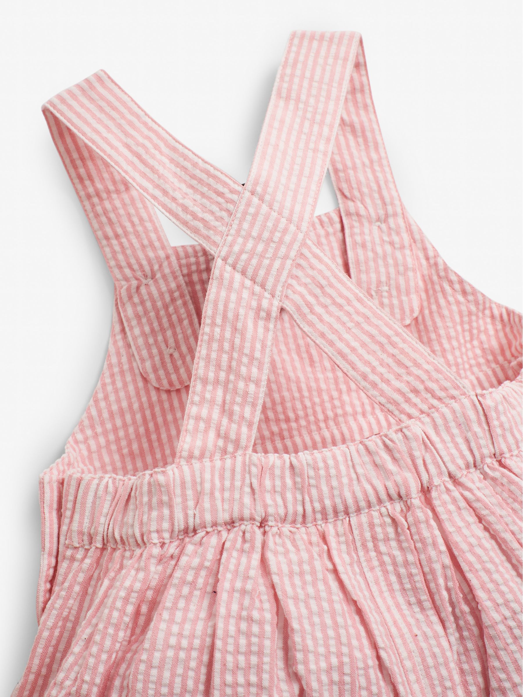 Pink Seersucker Stripe Culotte Dungarees - Image 5 of 5