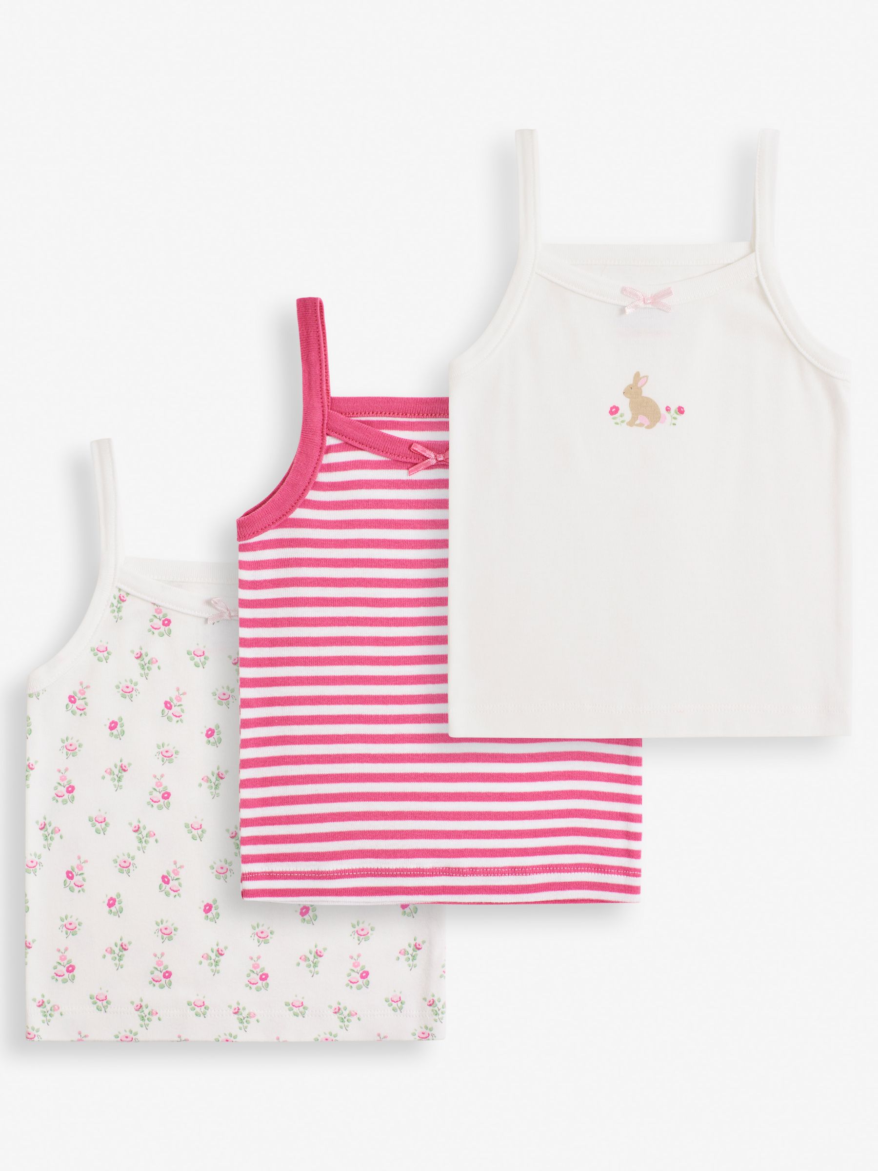 Pink/Print 3-Pack Vest Set - Image 1 of 4