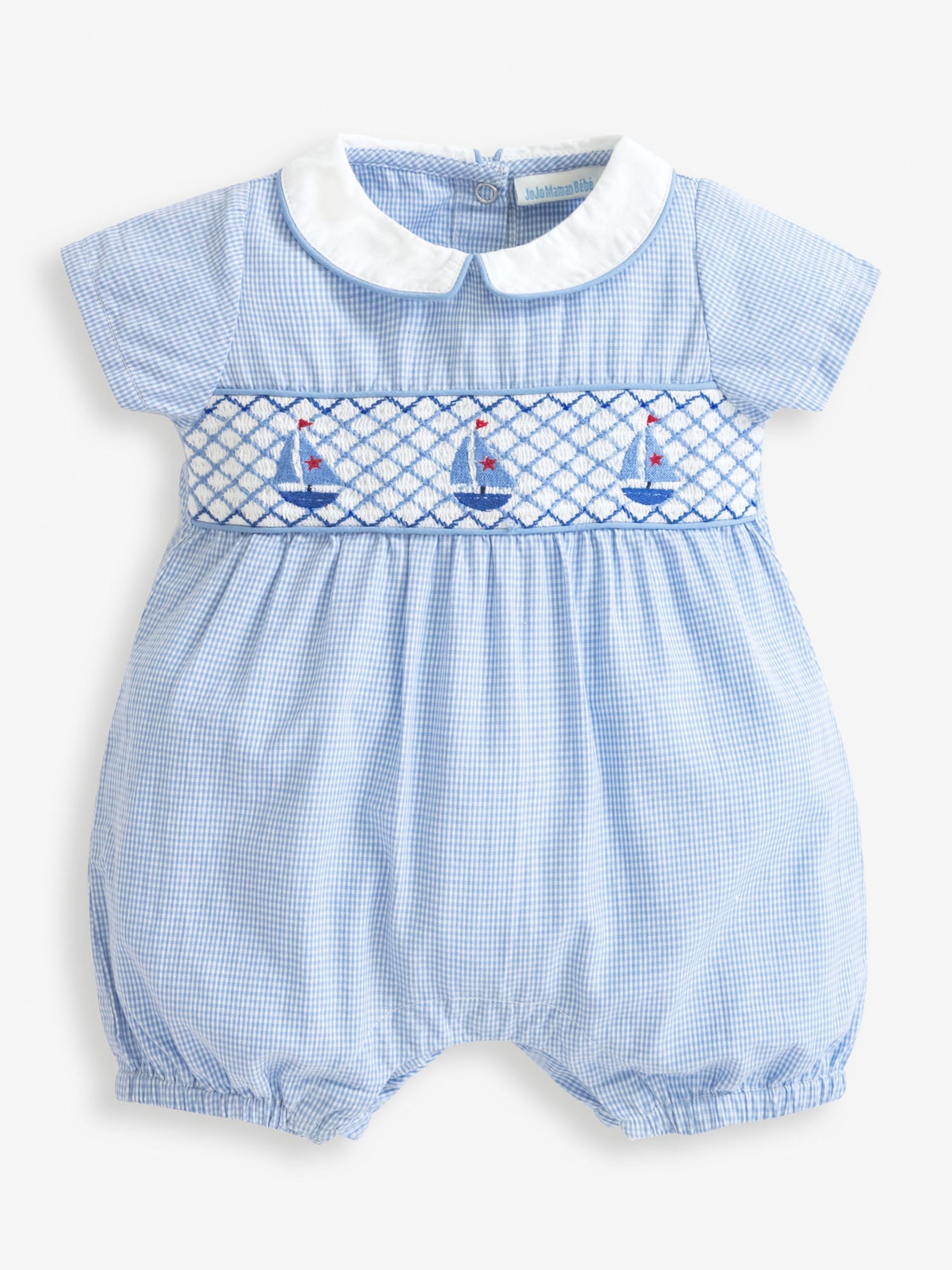 Blue Nautical Smock Romper - Image 3 of 3