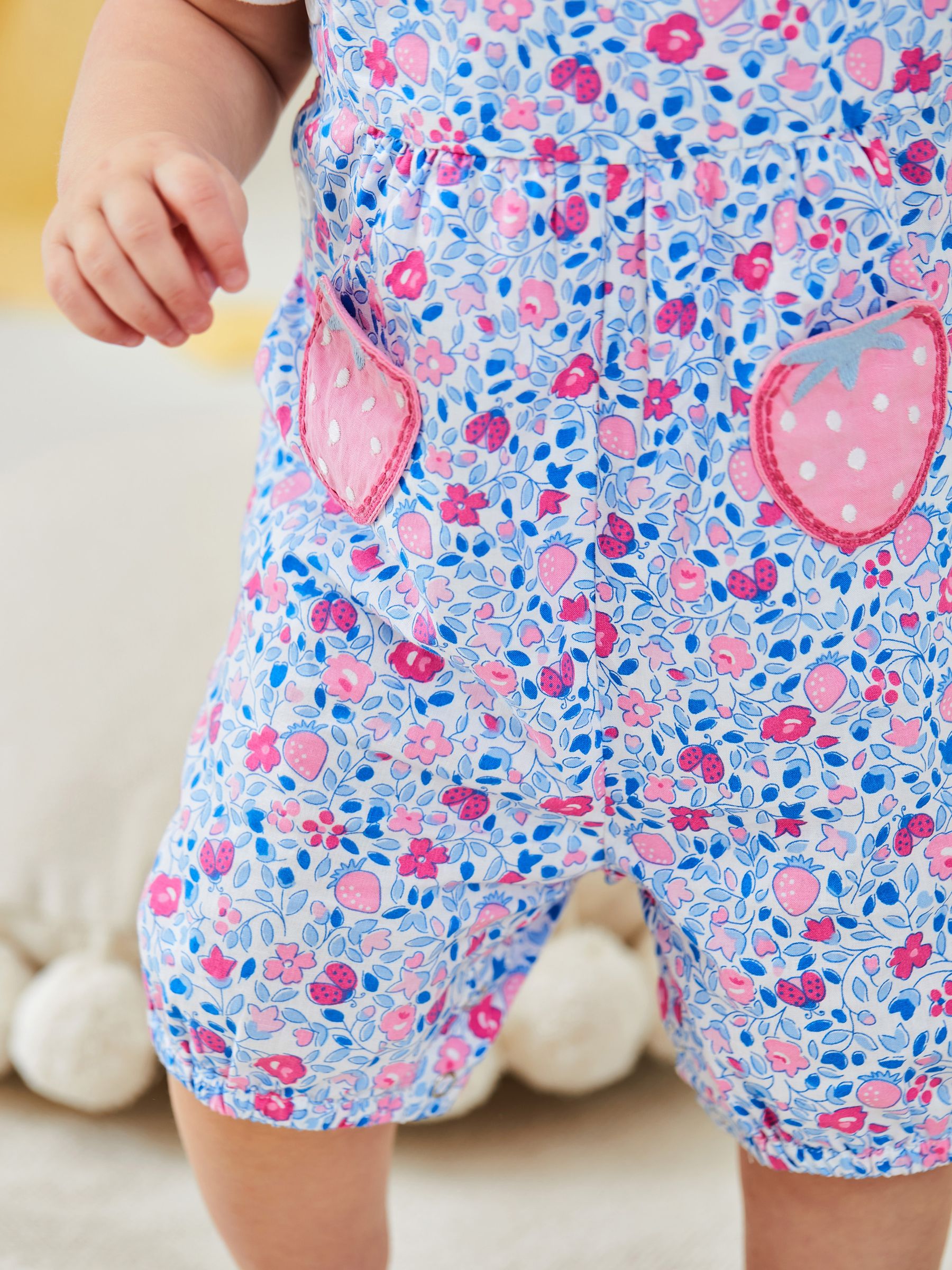 White Plain Peter Pan Collar Baby Bodysuit - Image 5 of 6