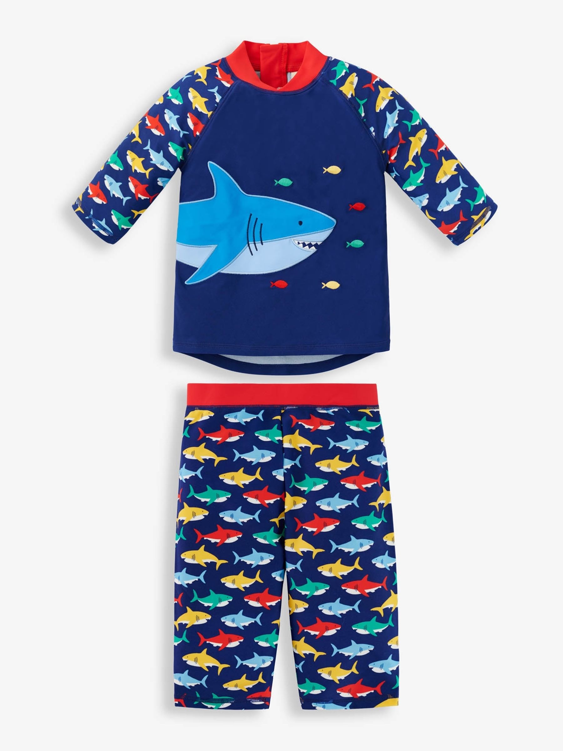 Navy Blue Shark UPF 50 2-Piece Sun Protection Suit - Image 8 of 10