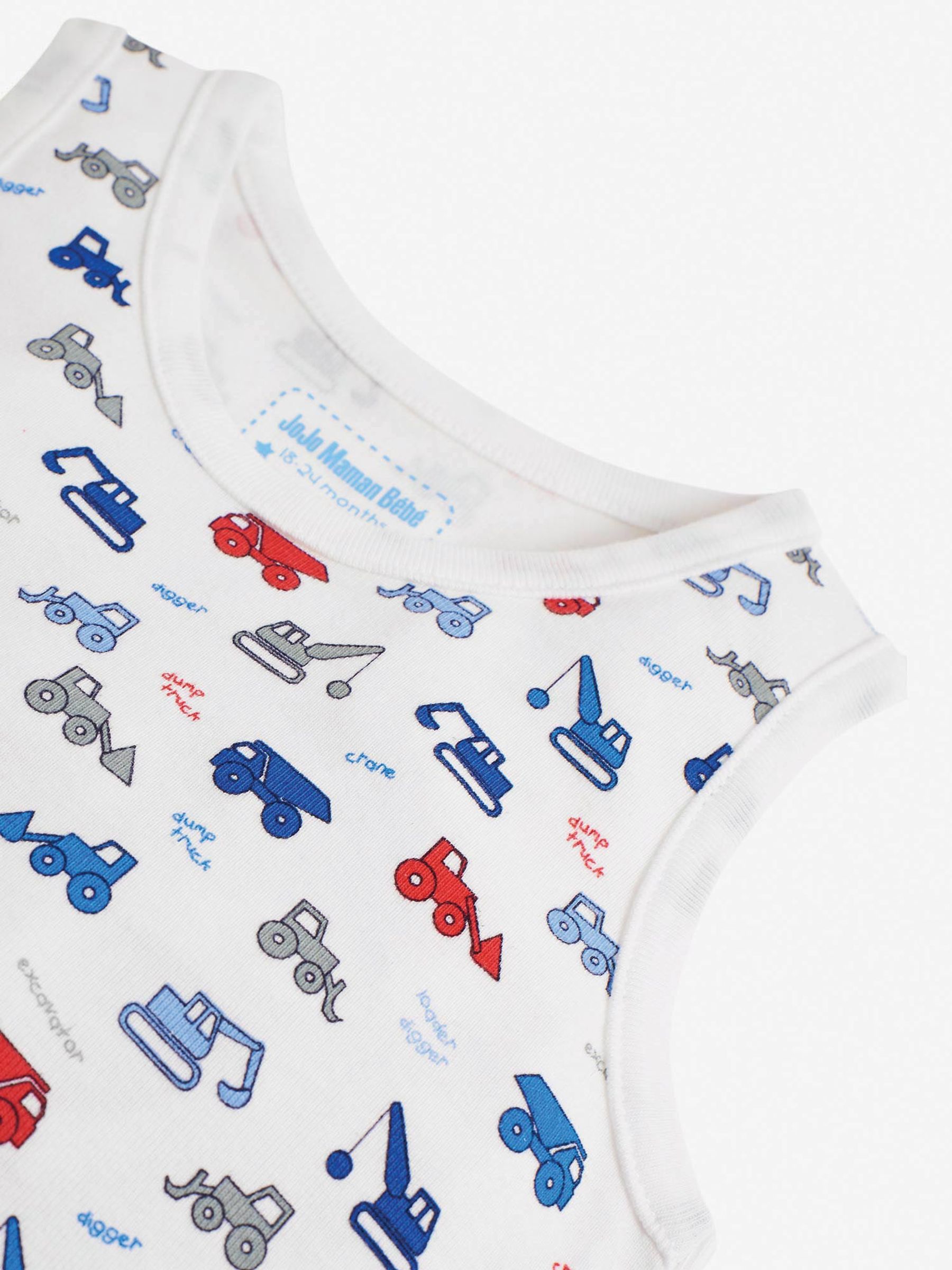 3-Pack Digger Boys' Vest Set in Blue - Image 5 of 6