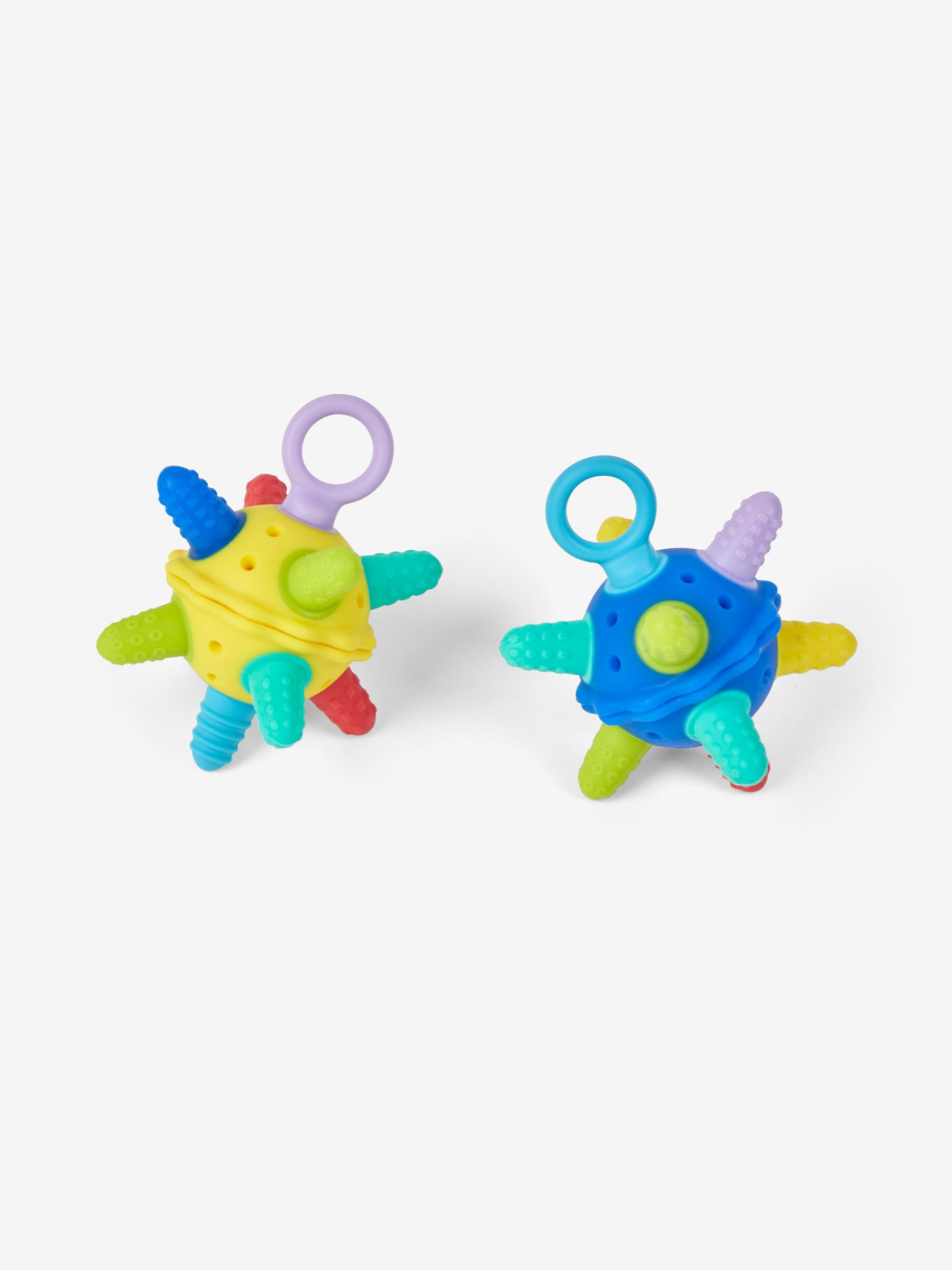 2-Pack Silicone Sensory Travel Teether Balls in - Image 1 of 4