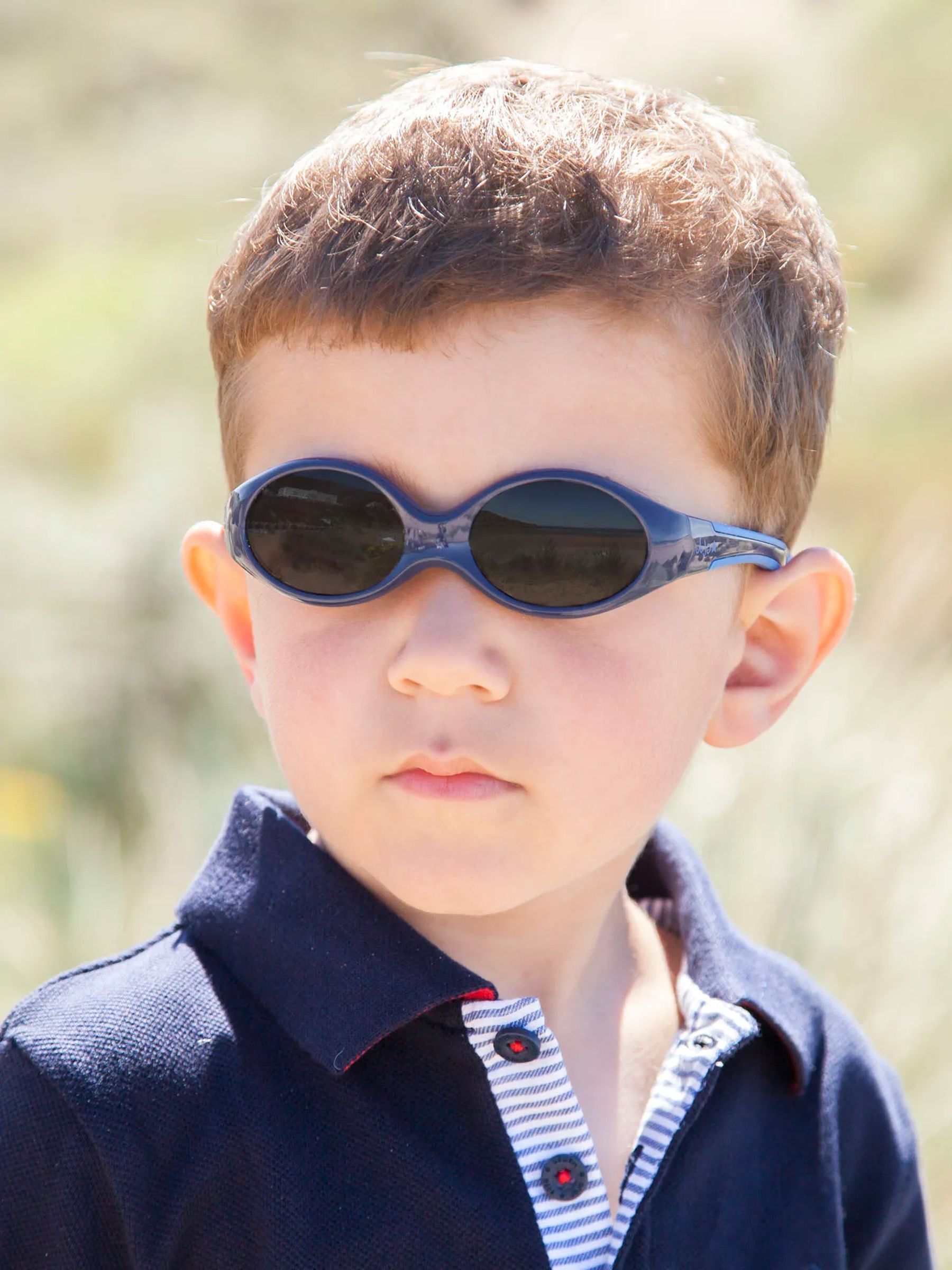Navy Blue Kids' Flexible Sunglasses with Straps - Image 2 of 2