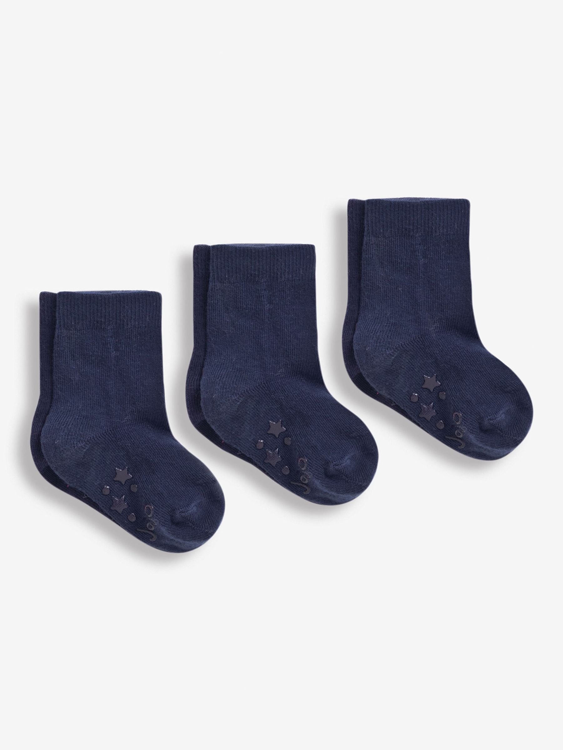 Navy Blue 3-Pack Short Cotton Socks - Image 1 of 1
