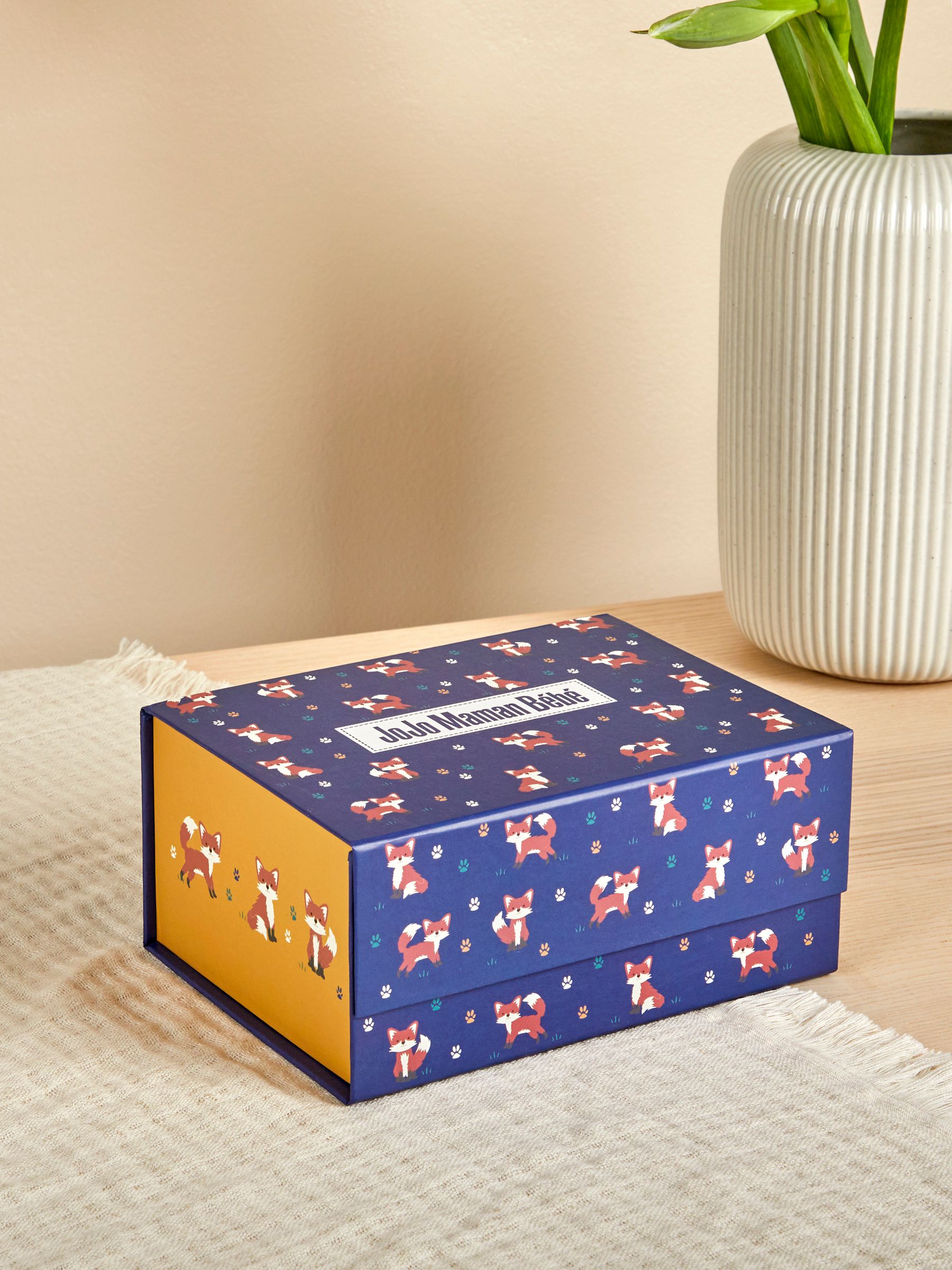 Navy Fox Small Gift Box - Image 1 of 3