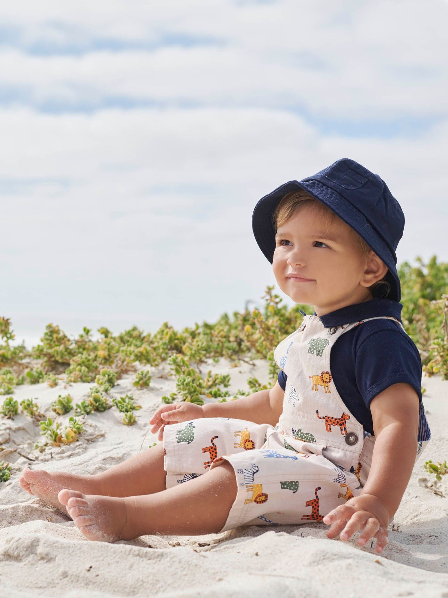 Navy Blue Twill Bucket Sun Hat - Image 2 of 4