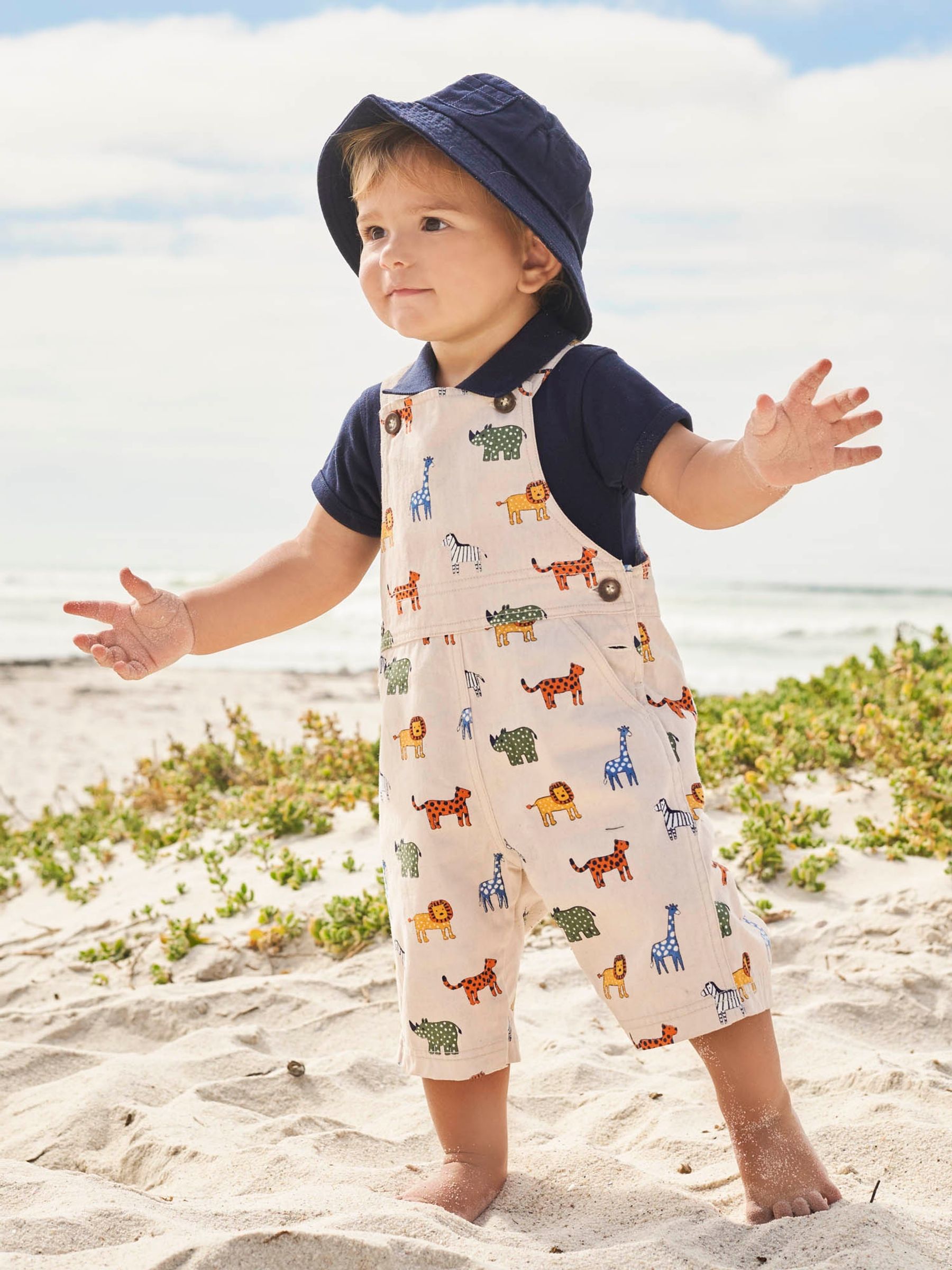 Navy Blue Twill Bucket Sun Hat - Image 4 of 4