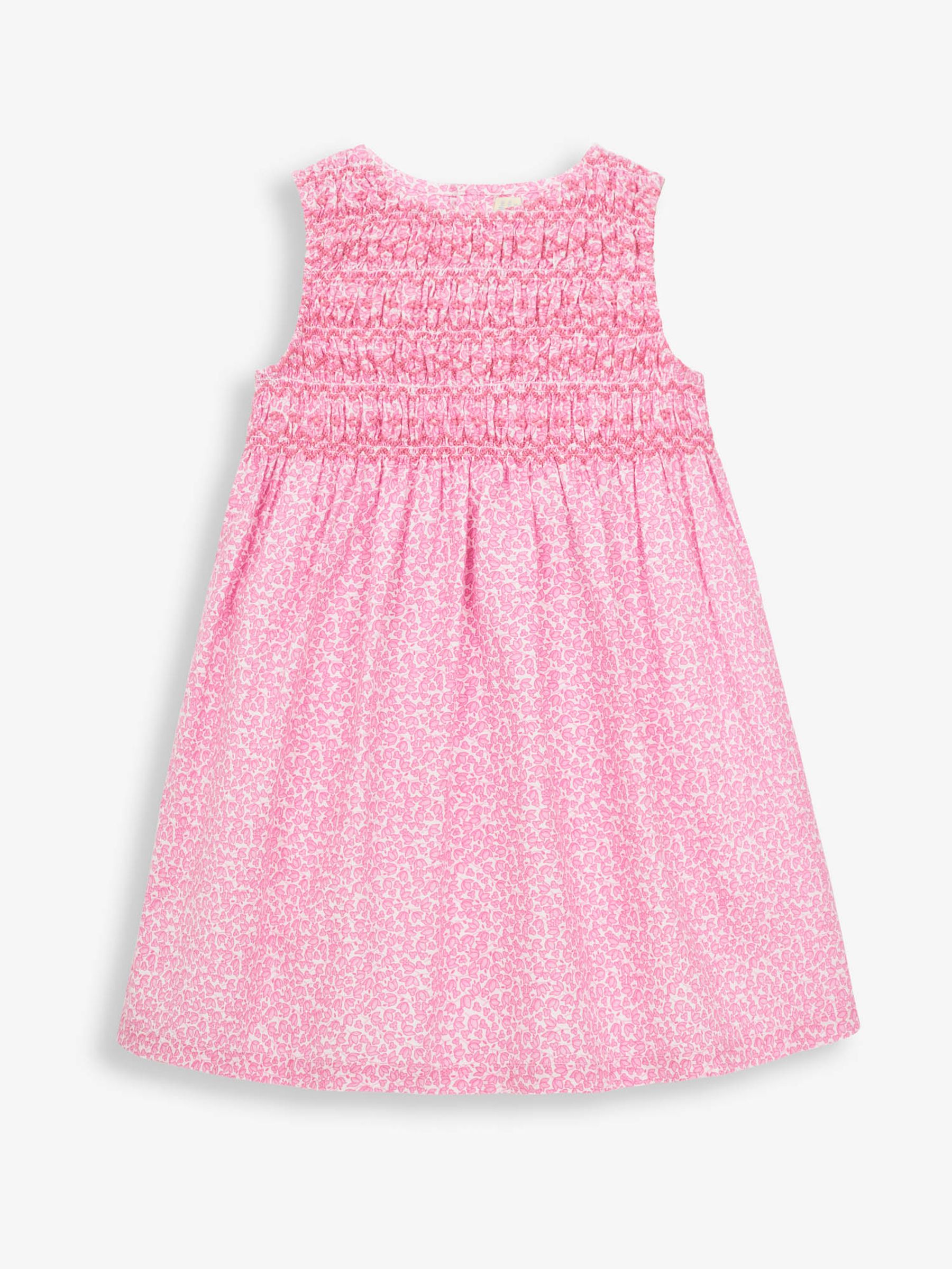 Pink Bud Floral Smocked Dress - Image 3 of 6