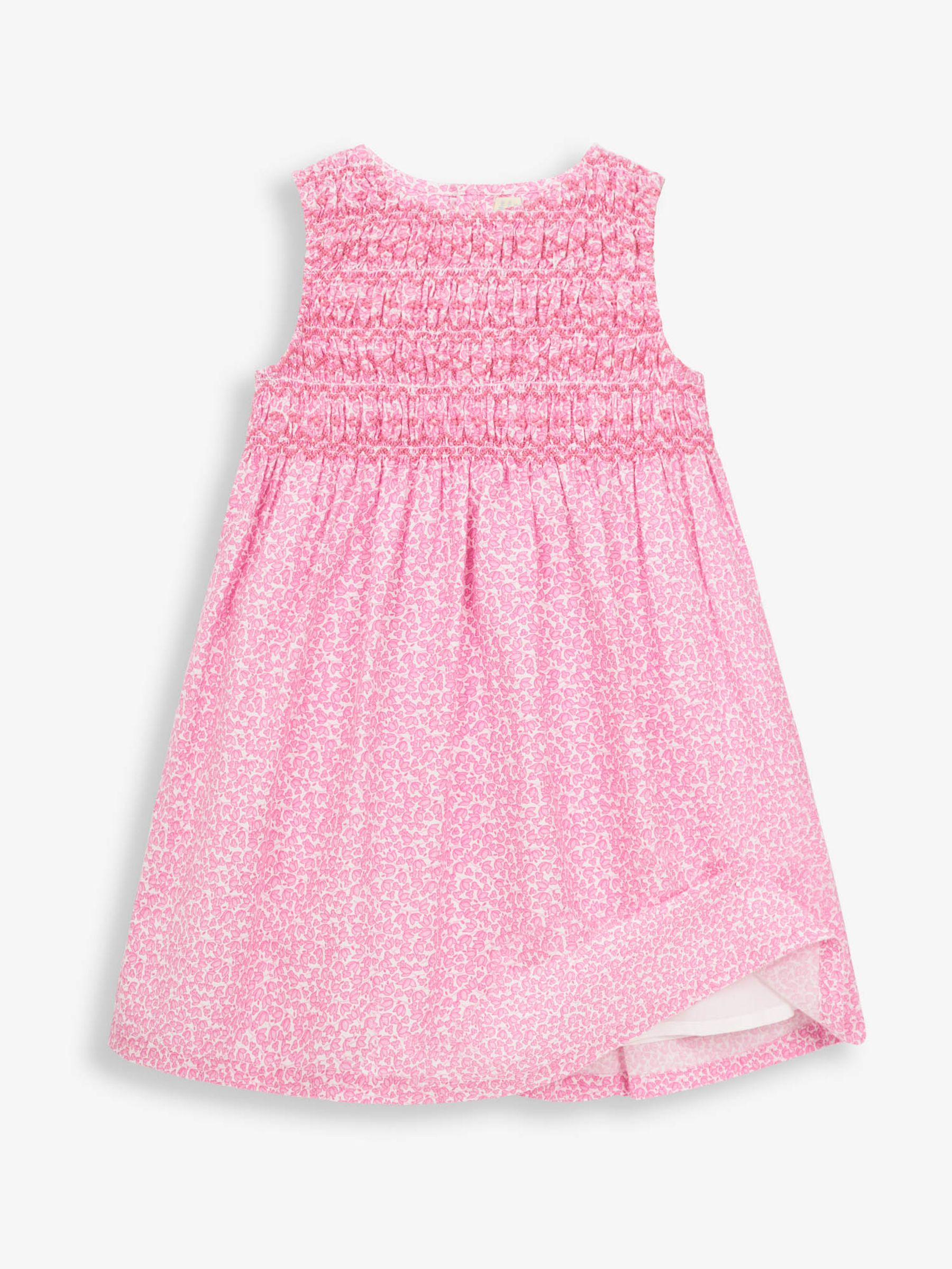 Pink Bud Floral Smocked Dress - Image 4 of 6