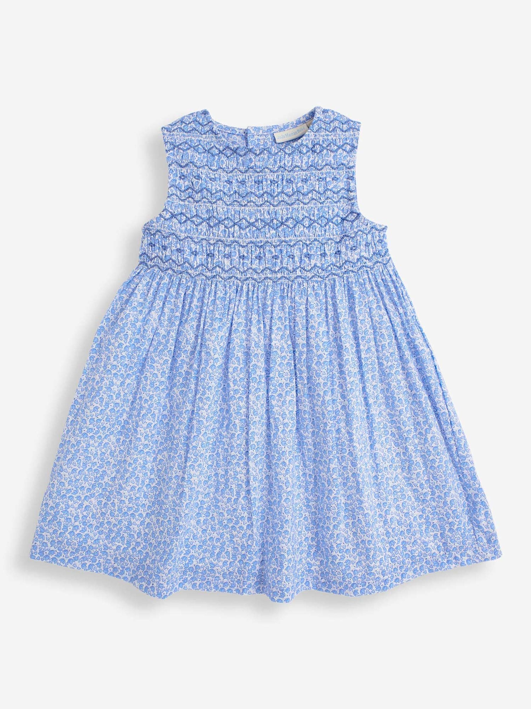 Blue Bud Floral Smocked Dress - Image 3 of 6