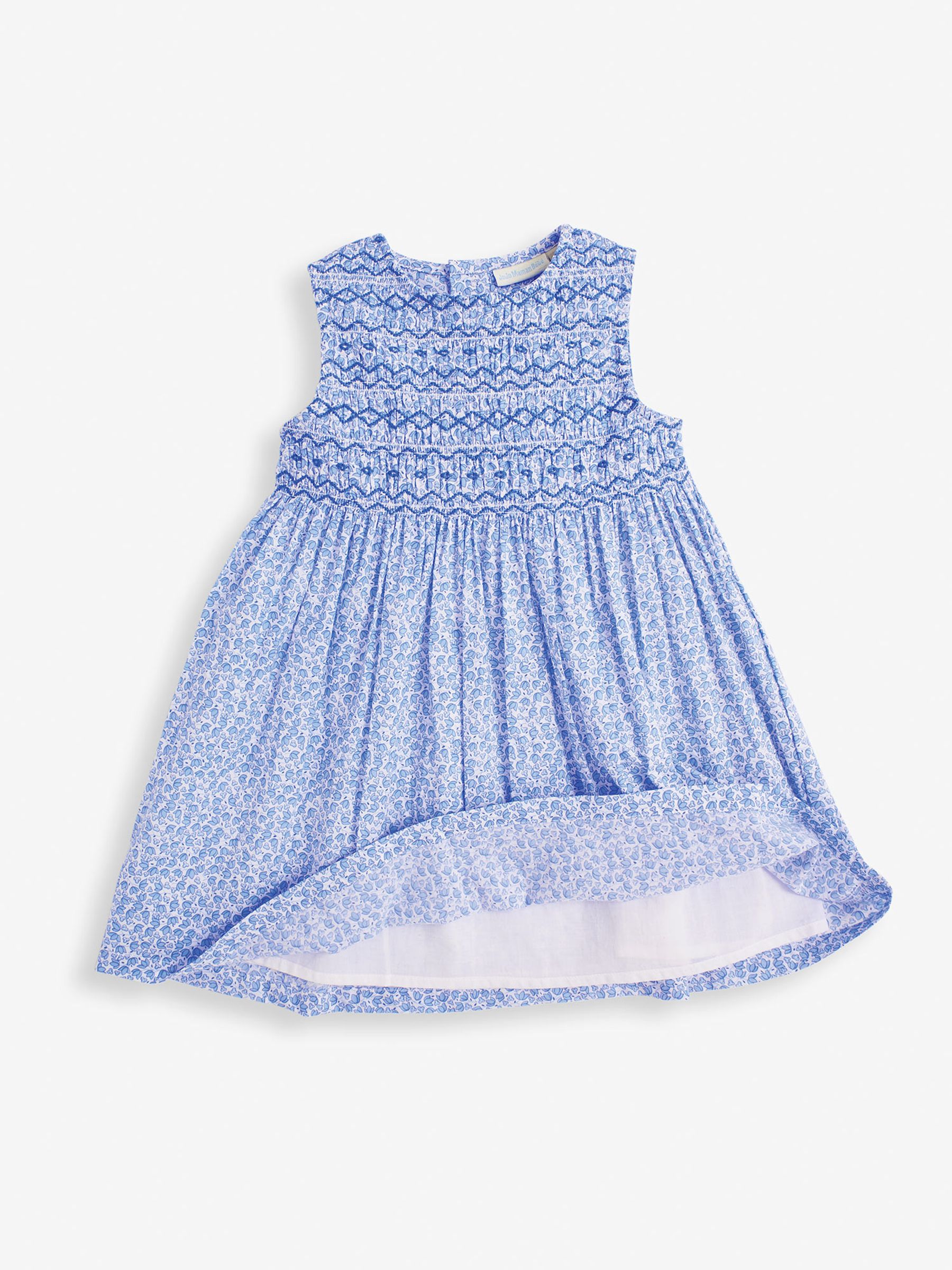 Blue Bud Floral Smocked Dress - Image 4 of 6