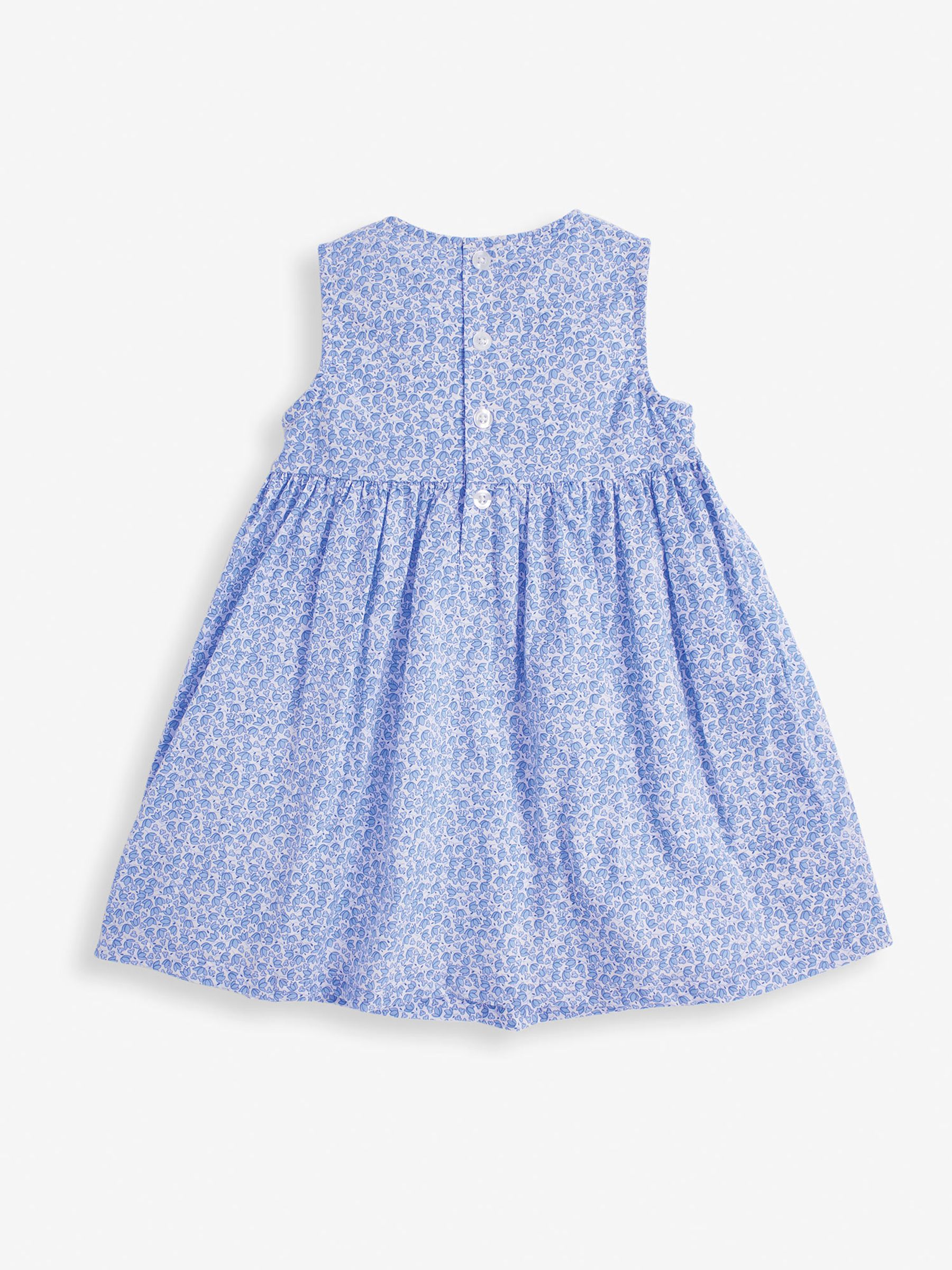 Blue Bud Floral Smocked Dress - Image 5 of 6