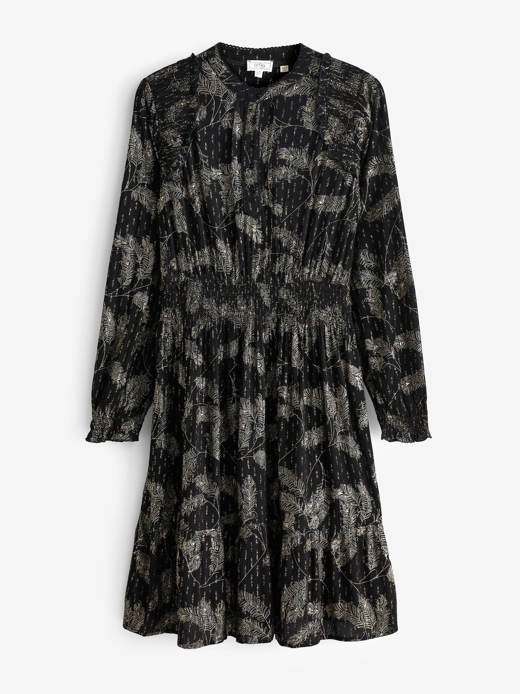 Calwich Black Metallic Feather Dress - Image 1 of 1