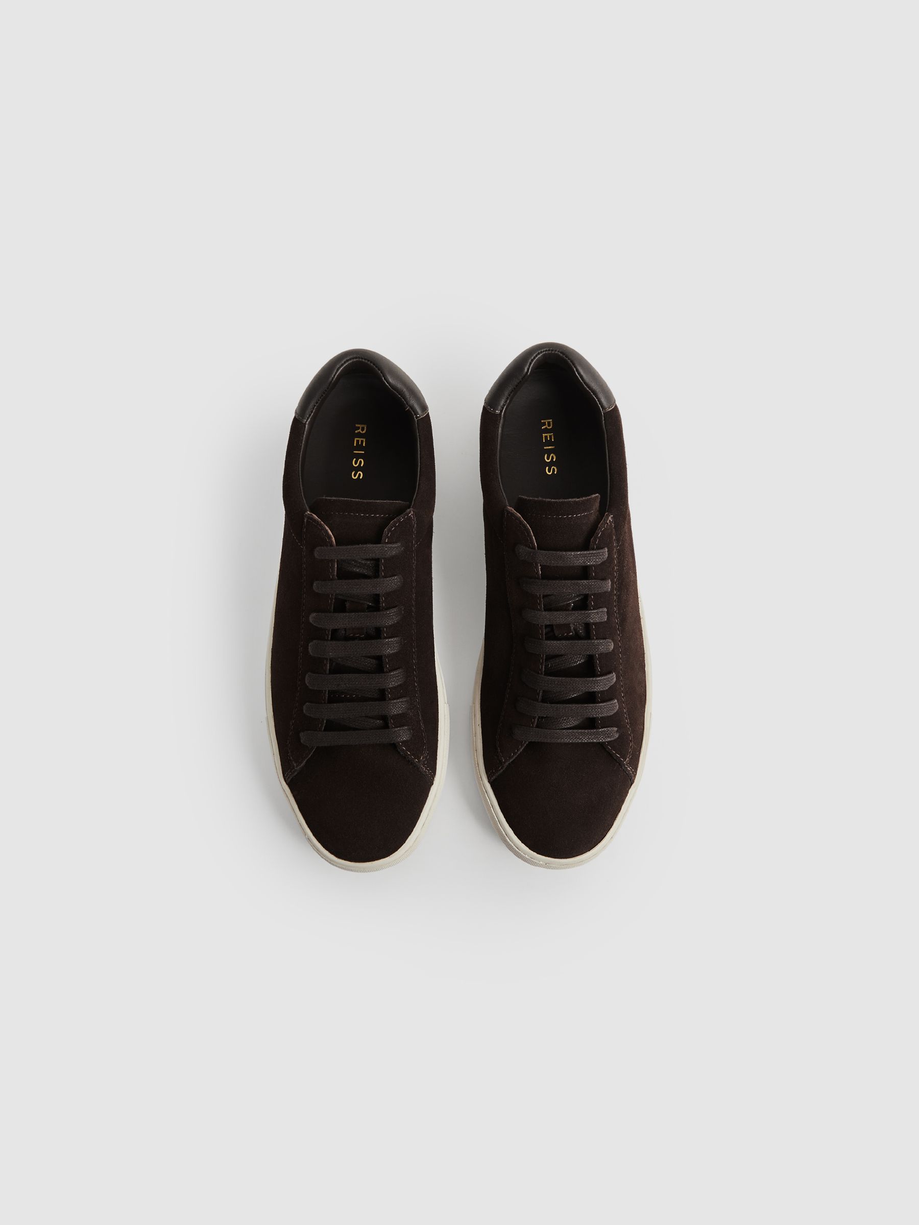 Suede Trainers in Chocolate - Image 3 of 5