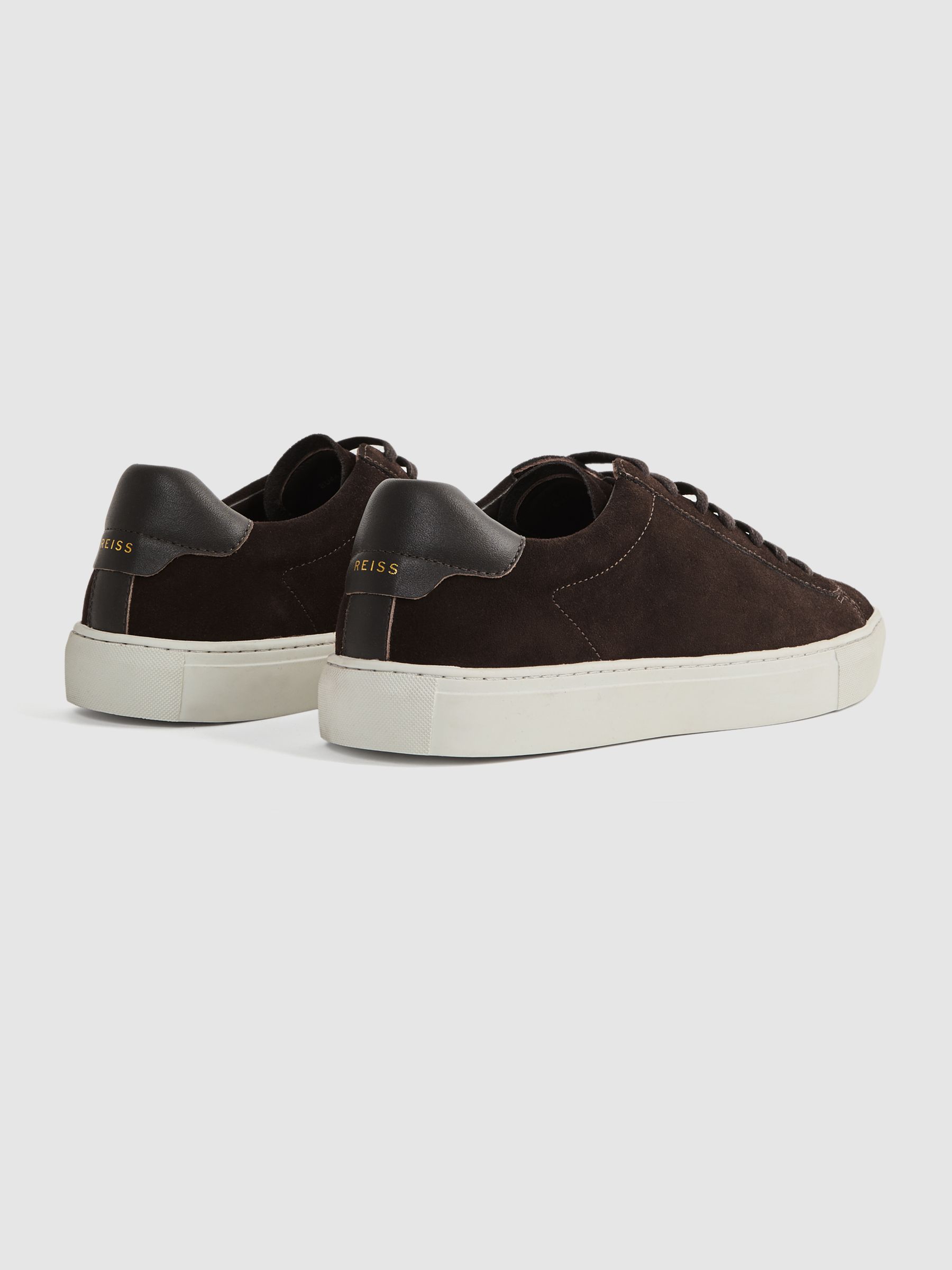 Suede Trainers in Chocolate - Image 4 of 5