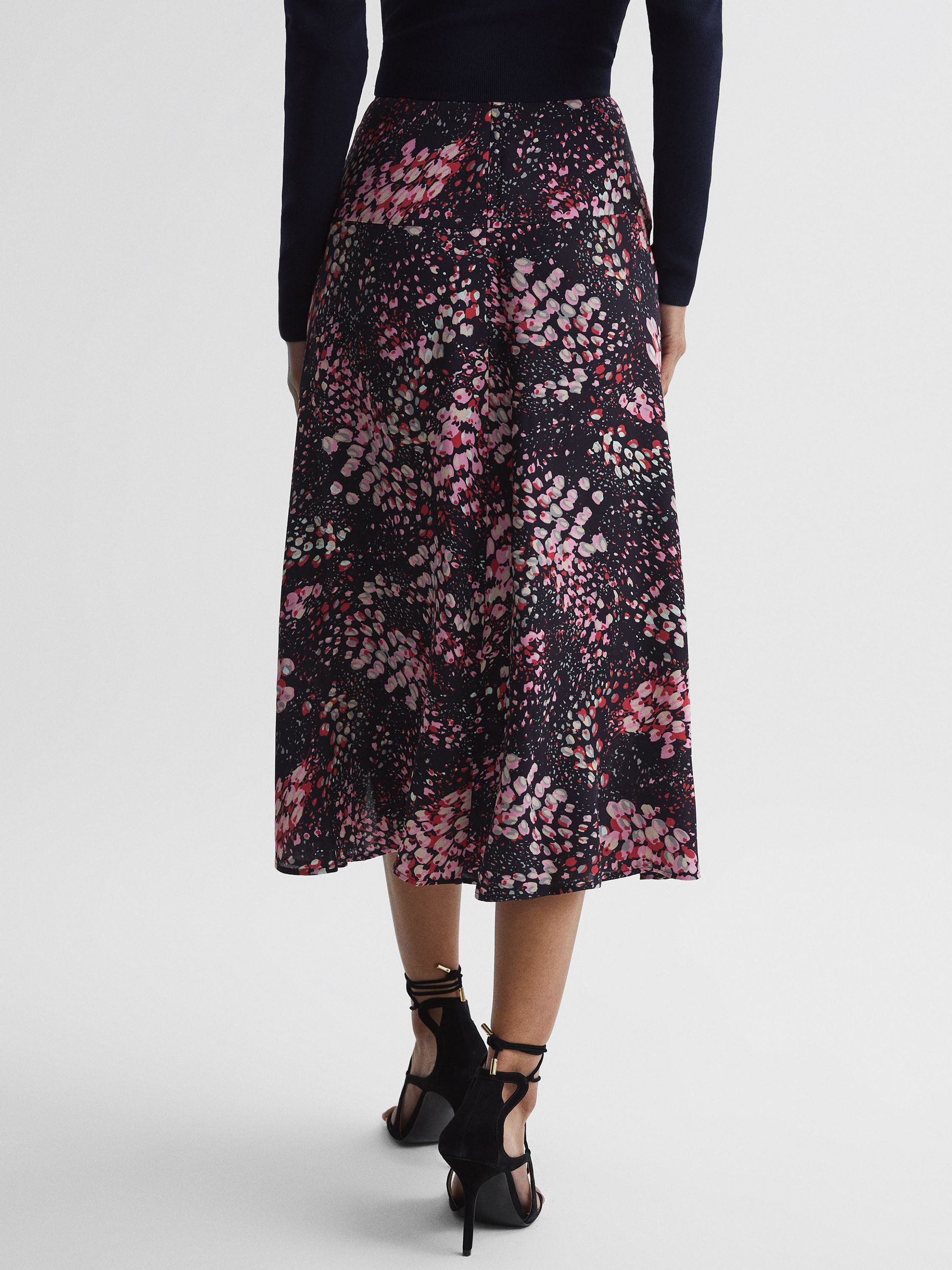 Printed Slip Skirt in Black - Image 5 of 6