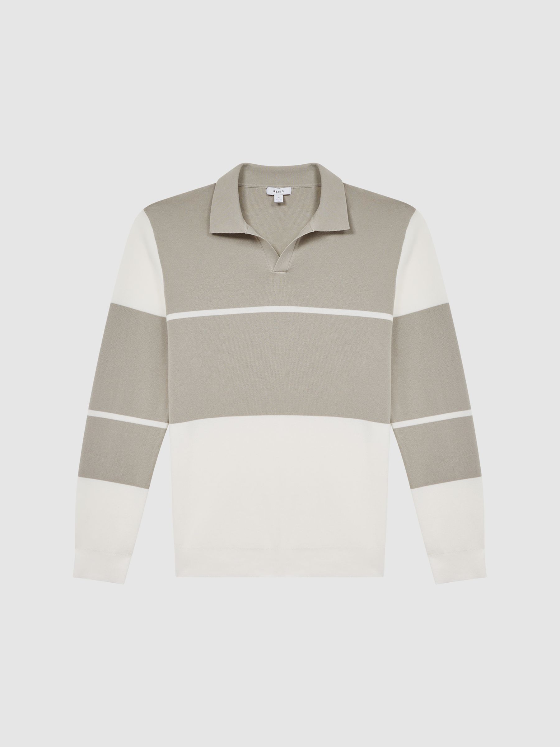 Chemise coupe slim color block à col ouvert en gris doux/blanc - Image 2 de 6