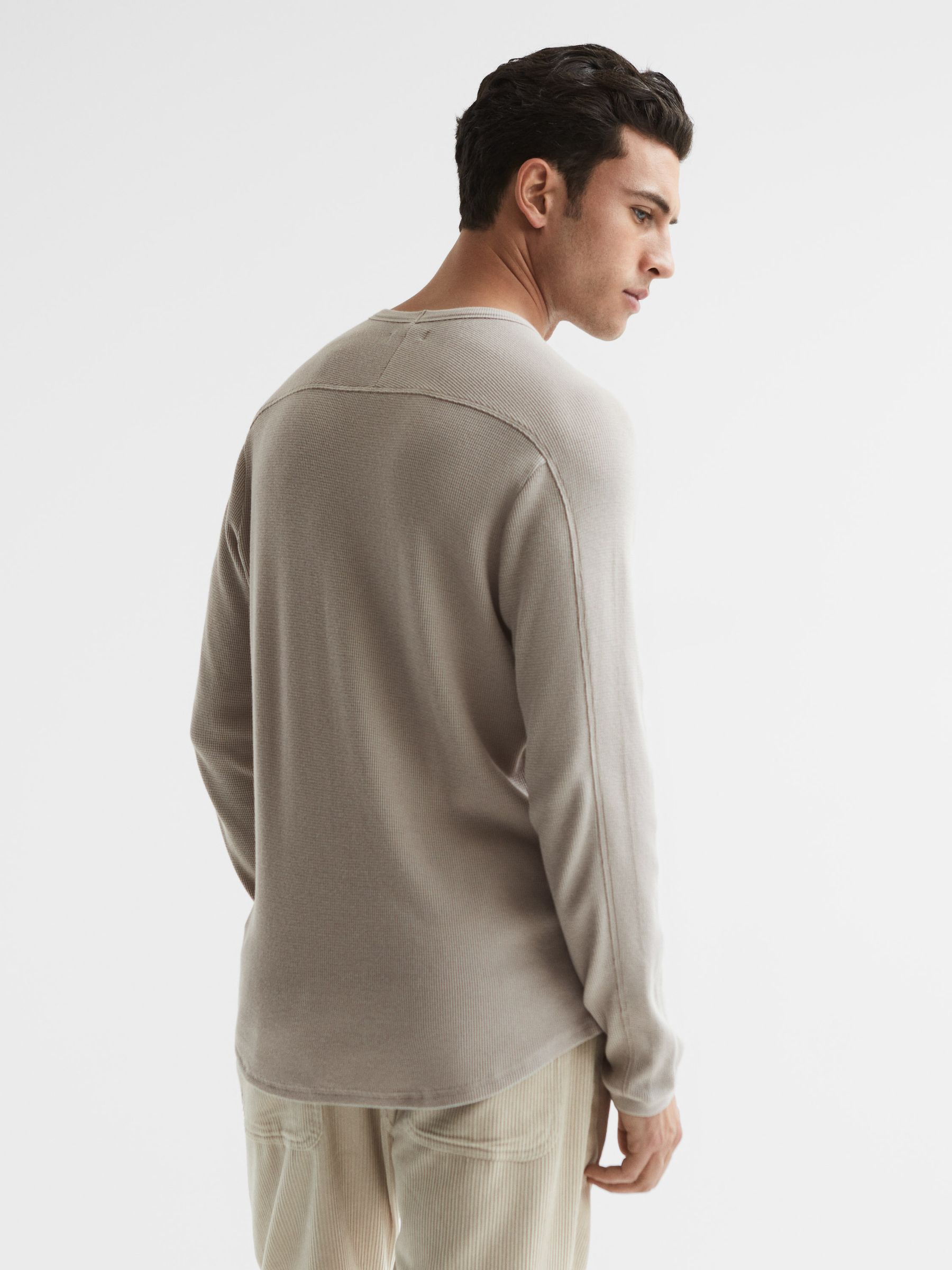 Paige Long Sleeve Textured Shirt in Weathered Stone - Image 5 of 6