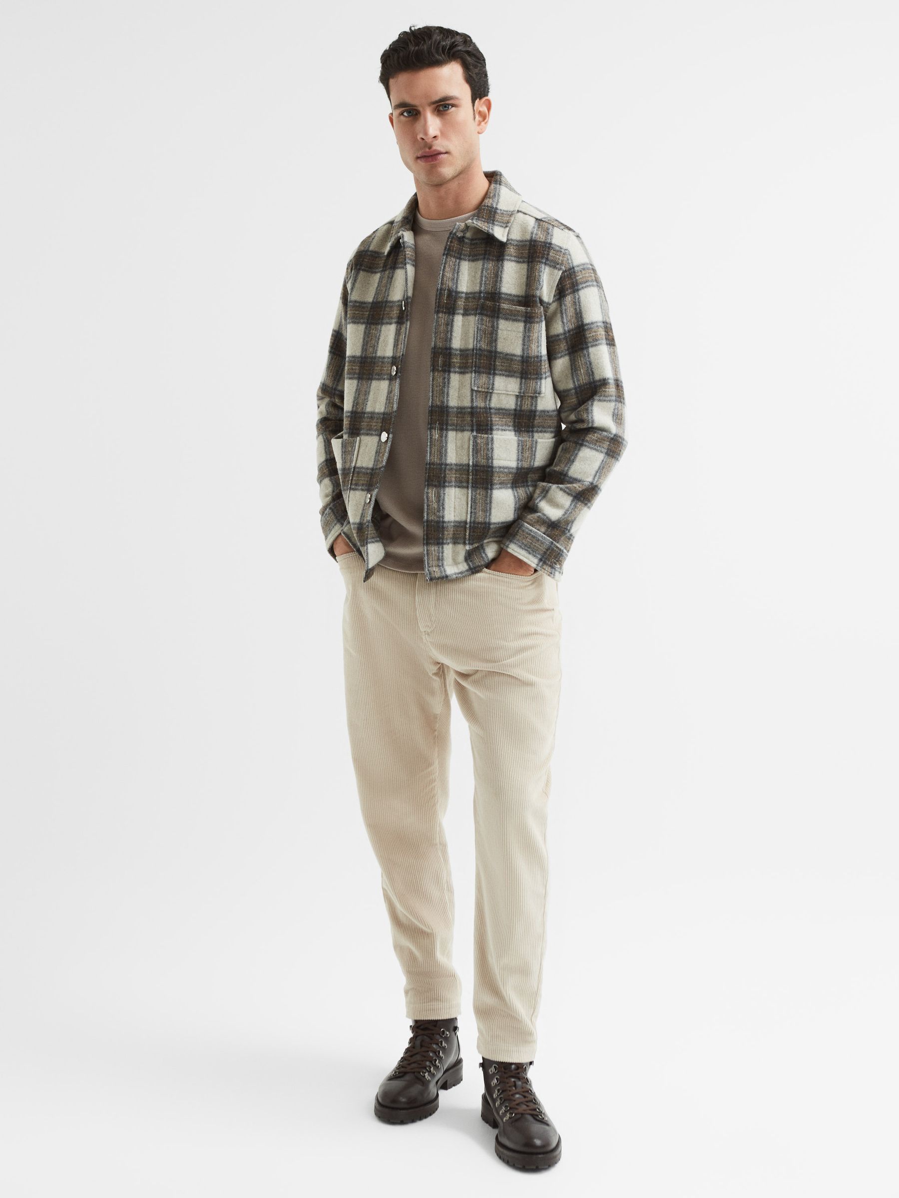 Paige Long Sleeve Textured Shirt in Weathered Stone - Image 6 of 6