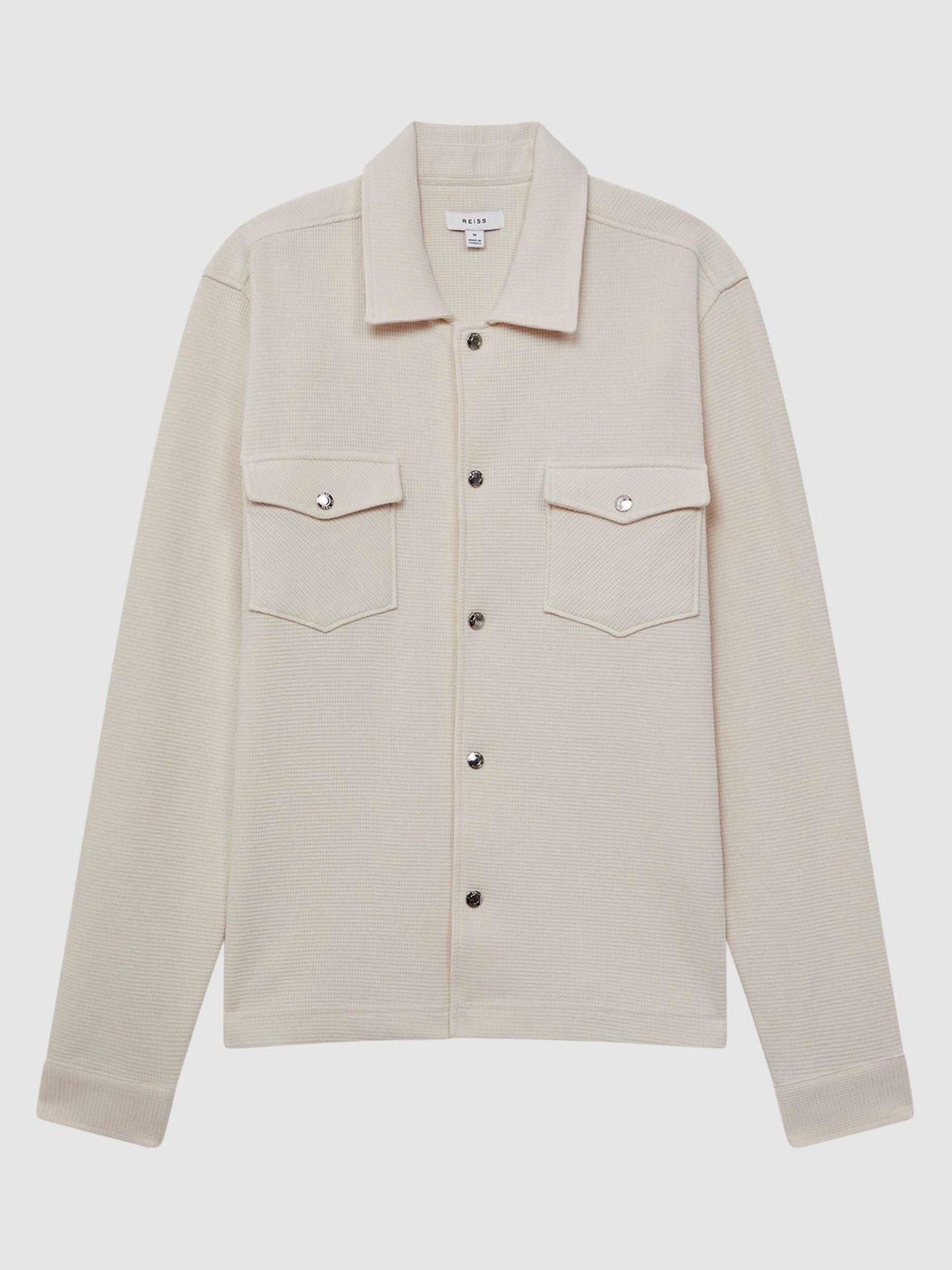 Cotton Twin Pocket Overshirt in Ivory - Image 2 of 7
