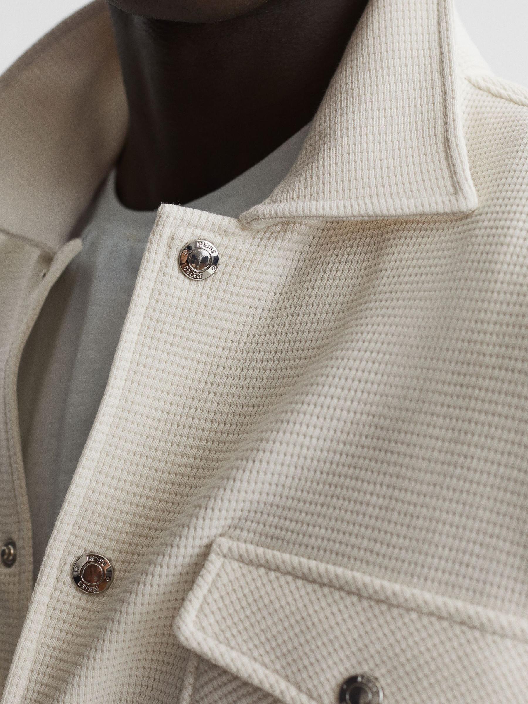 Cotton Twin Pocket Overshirt in Ivory - Image 4 of 7