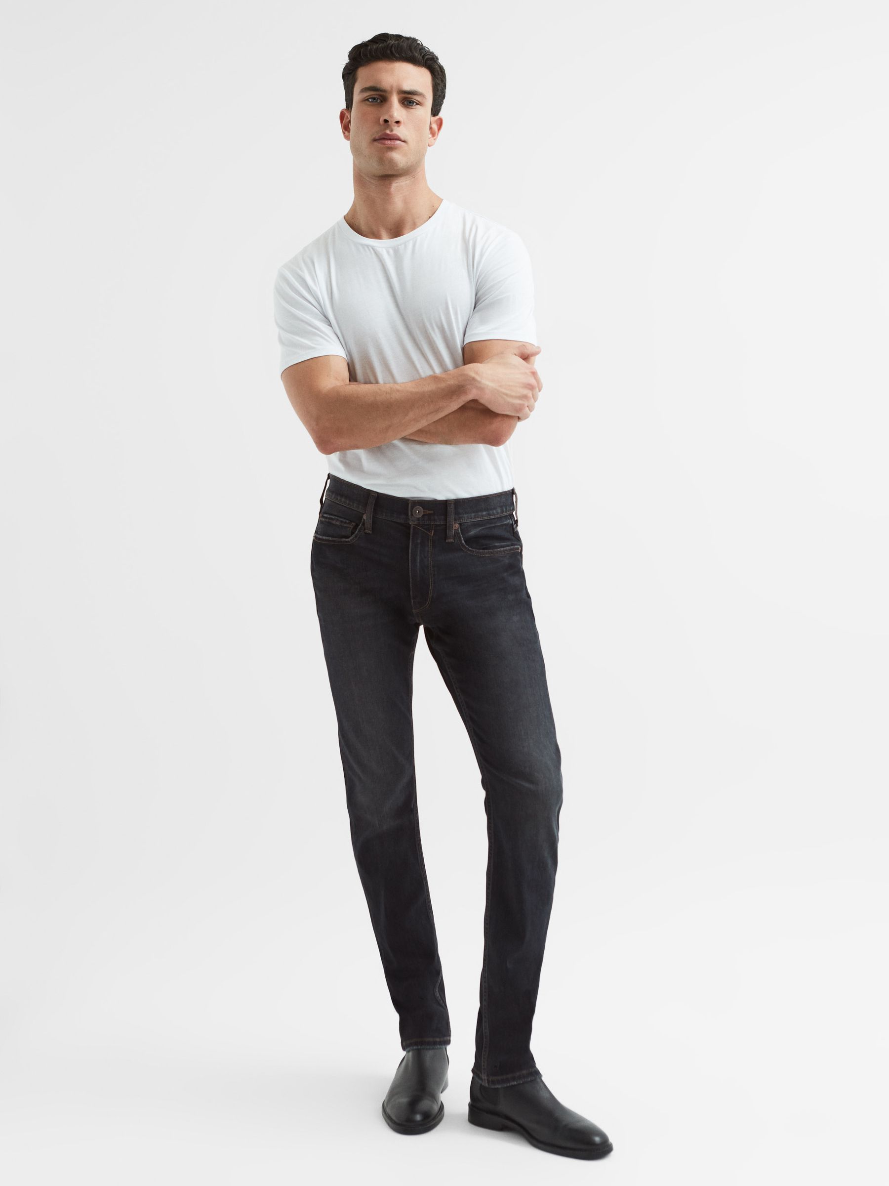 Paige Slim Fit High Stretch Jeans in Thorpe - Image 3 of 6