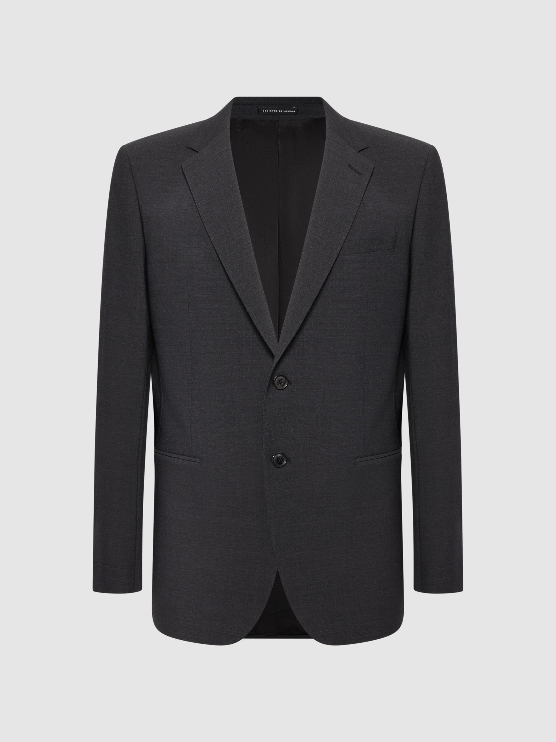 Modern Fit Travel Blazer in Charcoal - Image 2 of 8 Modern Fit Travel Blazer in Charcoal - Image 2 of 8
