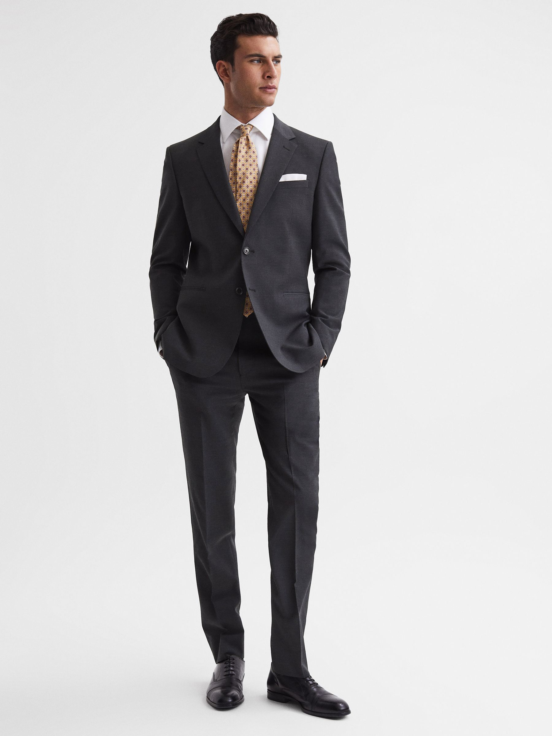 Modern Fit Travel Blazer in Charcoal - Image 3 of 8