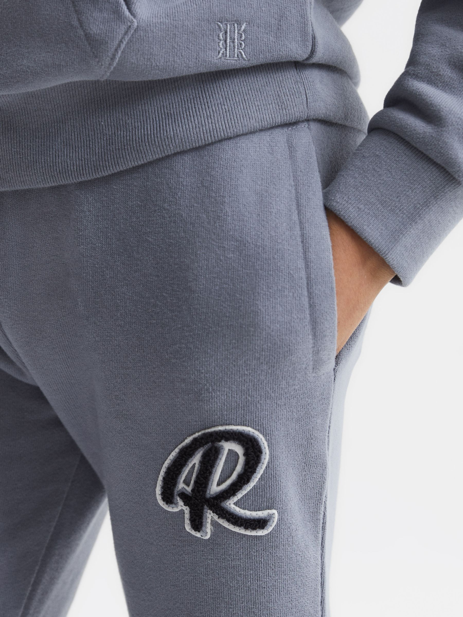 Garment Dyed Logo Joggers in Ashley Blue - Image 4 of 6