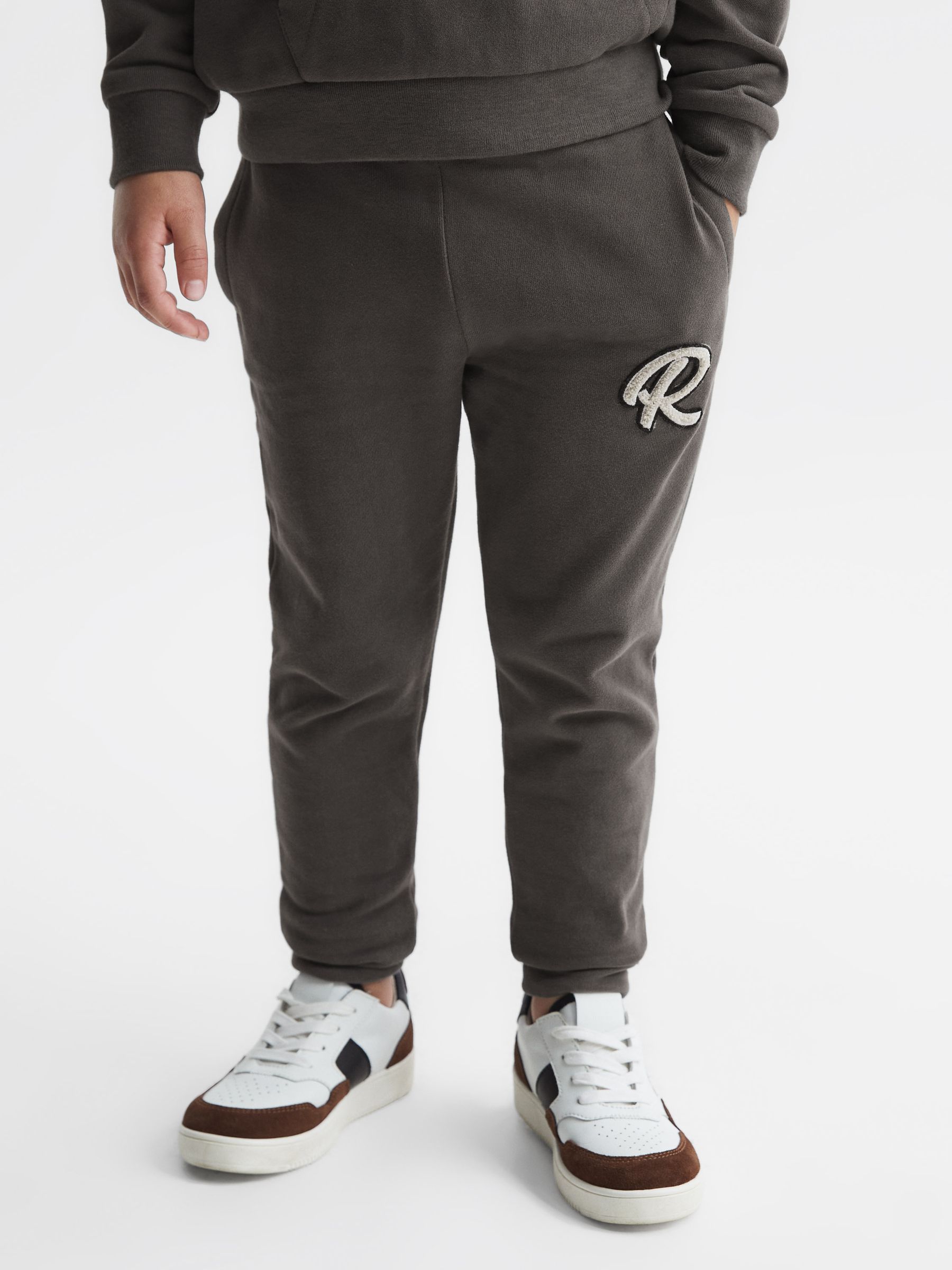 Garment Dyed Logo Joggers in Olive - Image 1 of 6