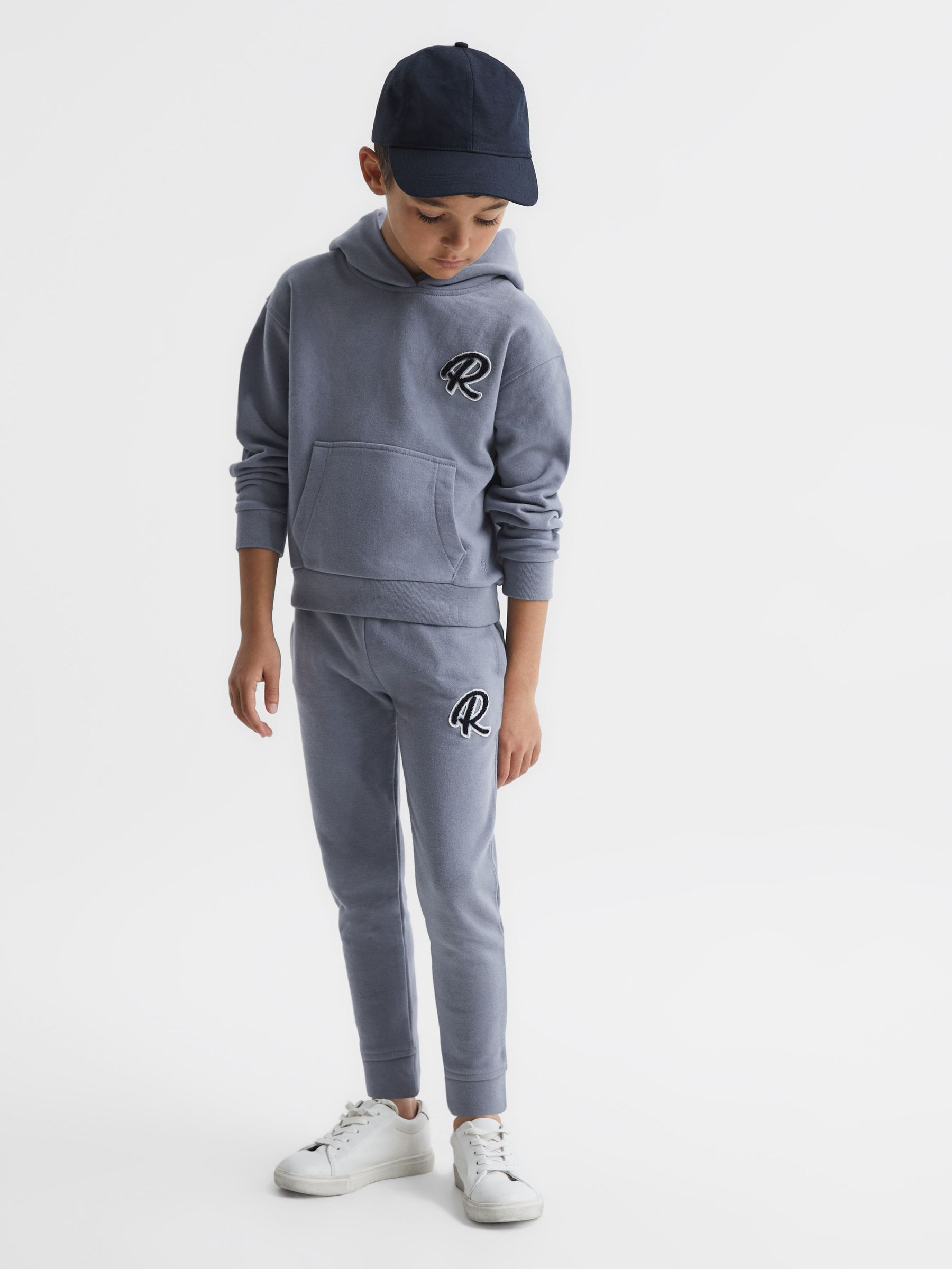 Junior Garment Dyed Logo Joggers in Ashley Blue - Image 3 of 6