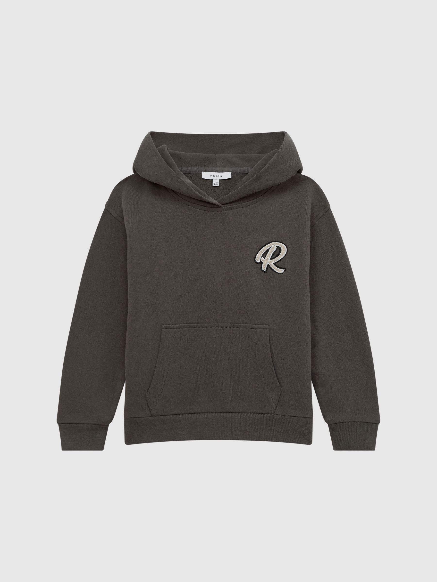 Relaxed Garment Dyed Logo Hoodie in Olive - Image 2 of 6