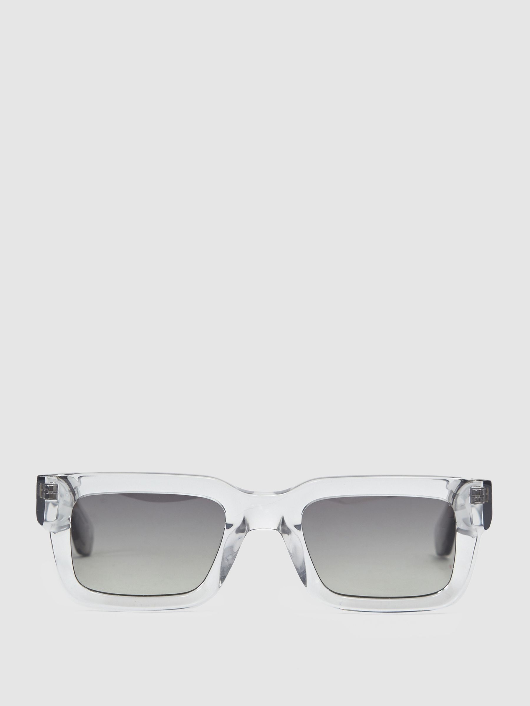 Chimi Rectangular Frame Acetate Sunglasses in Grey - Image 1 of 5