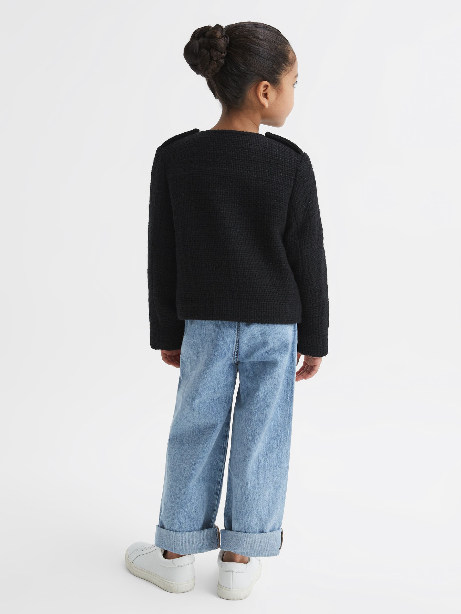 4-9 yrs Tweed Jacket in Black - Image 5 of 6