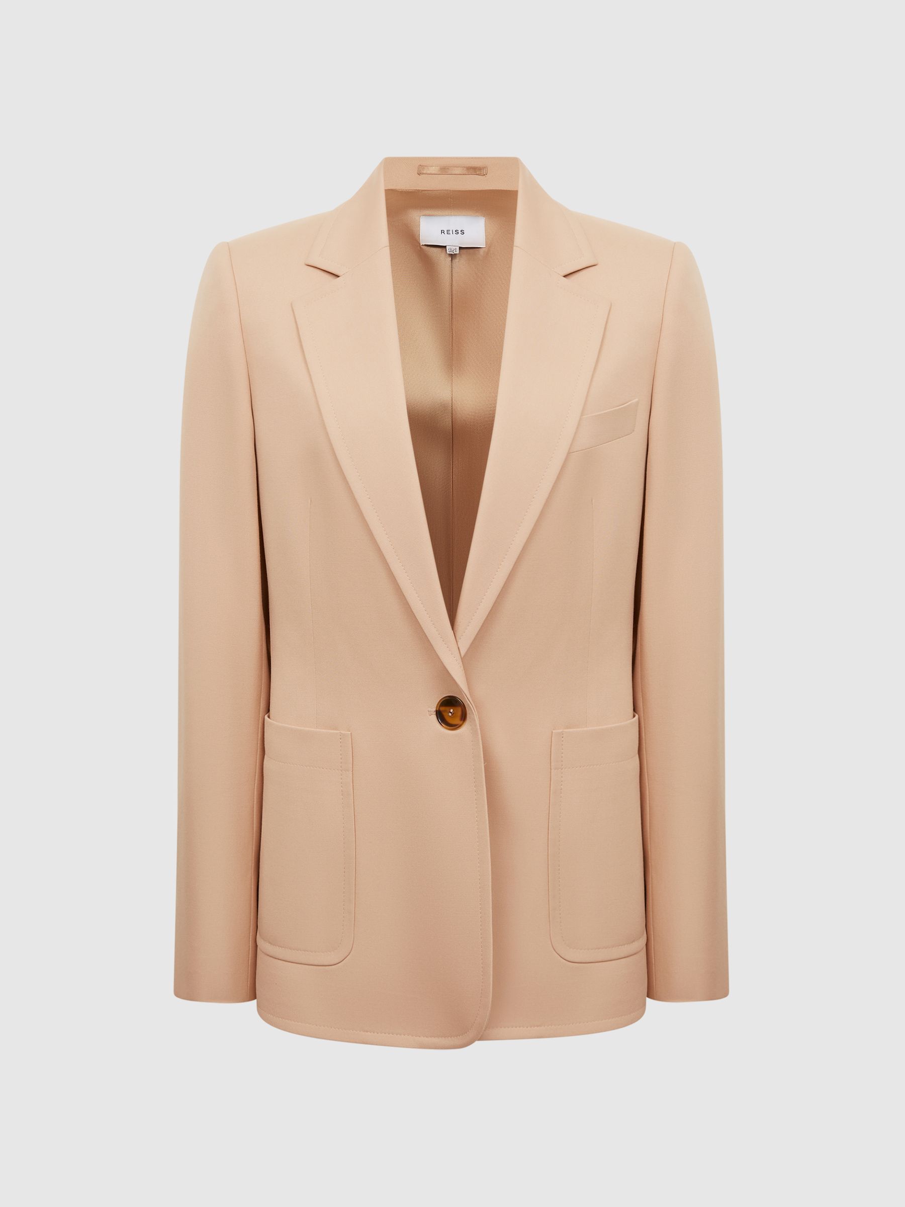 Tailored Single Breasted Blazer in Camel - Image 9 of 10