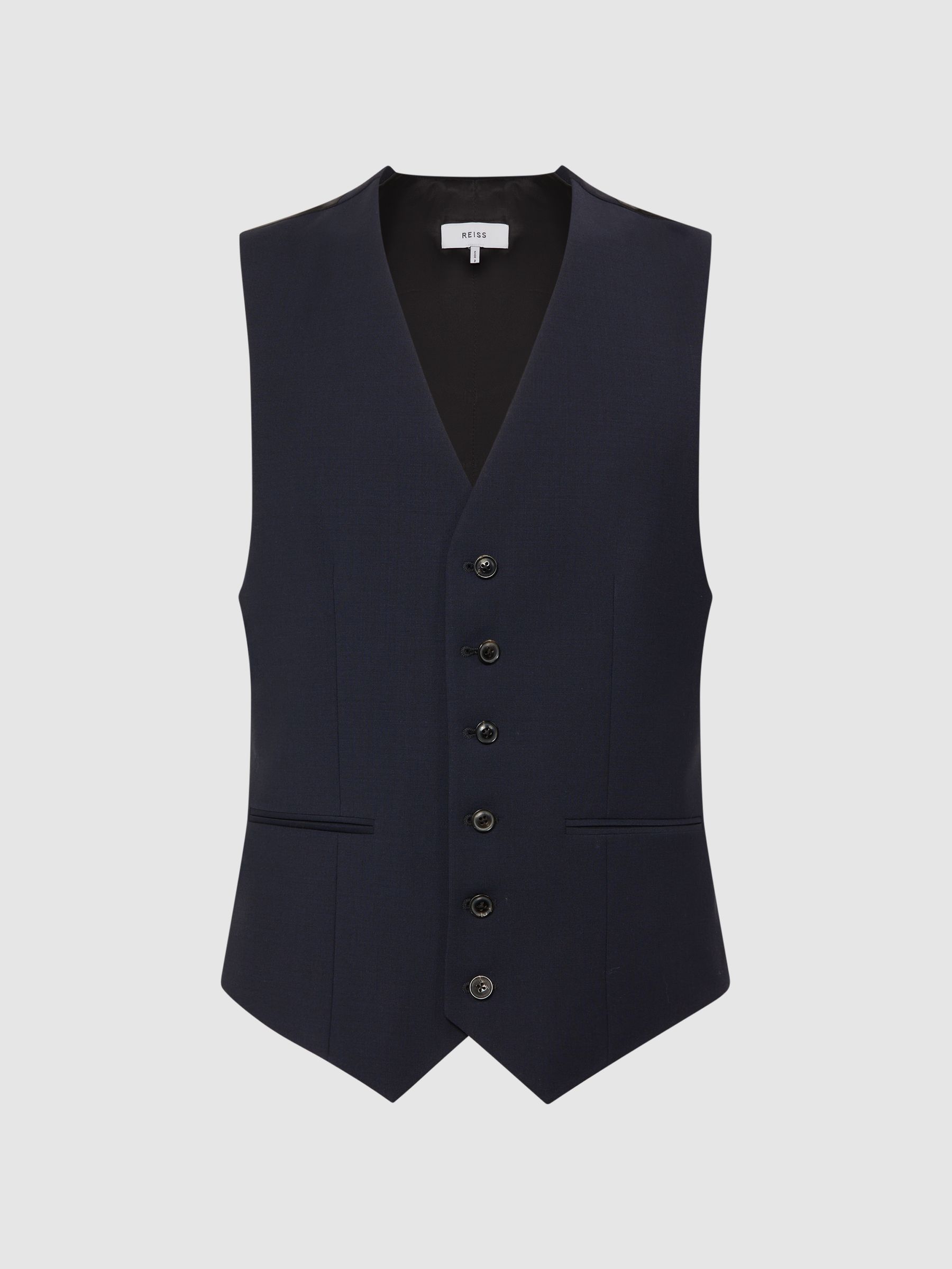 Modern Fit Travel Waistcoat in Navy - Image 2 of 6