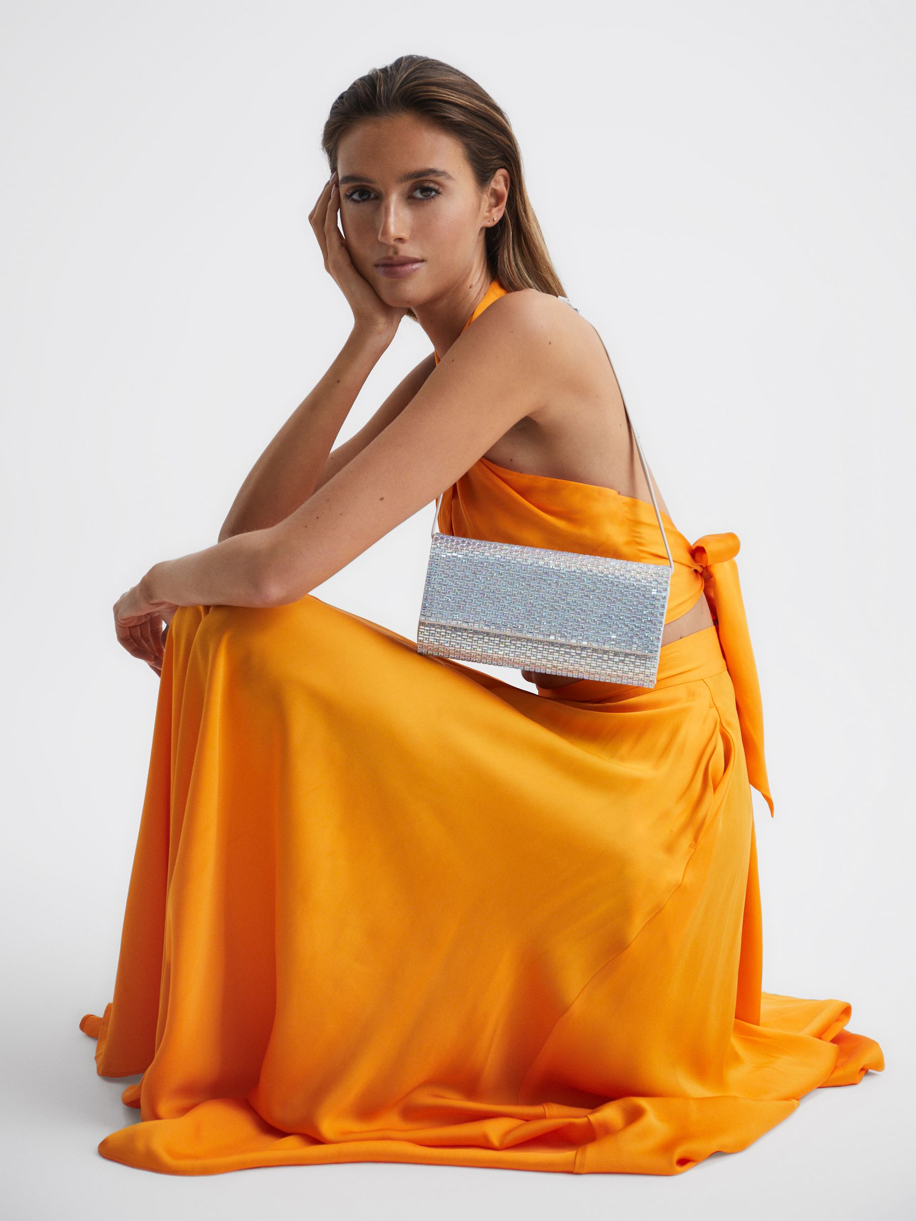 Disco Baguette Bag in Silver - Image 2 of 7