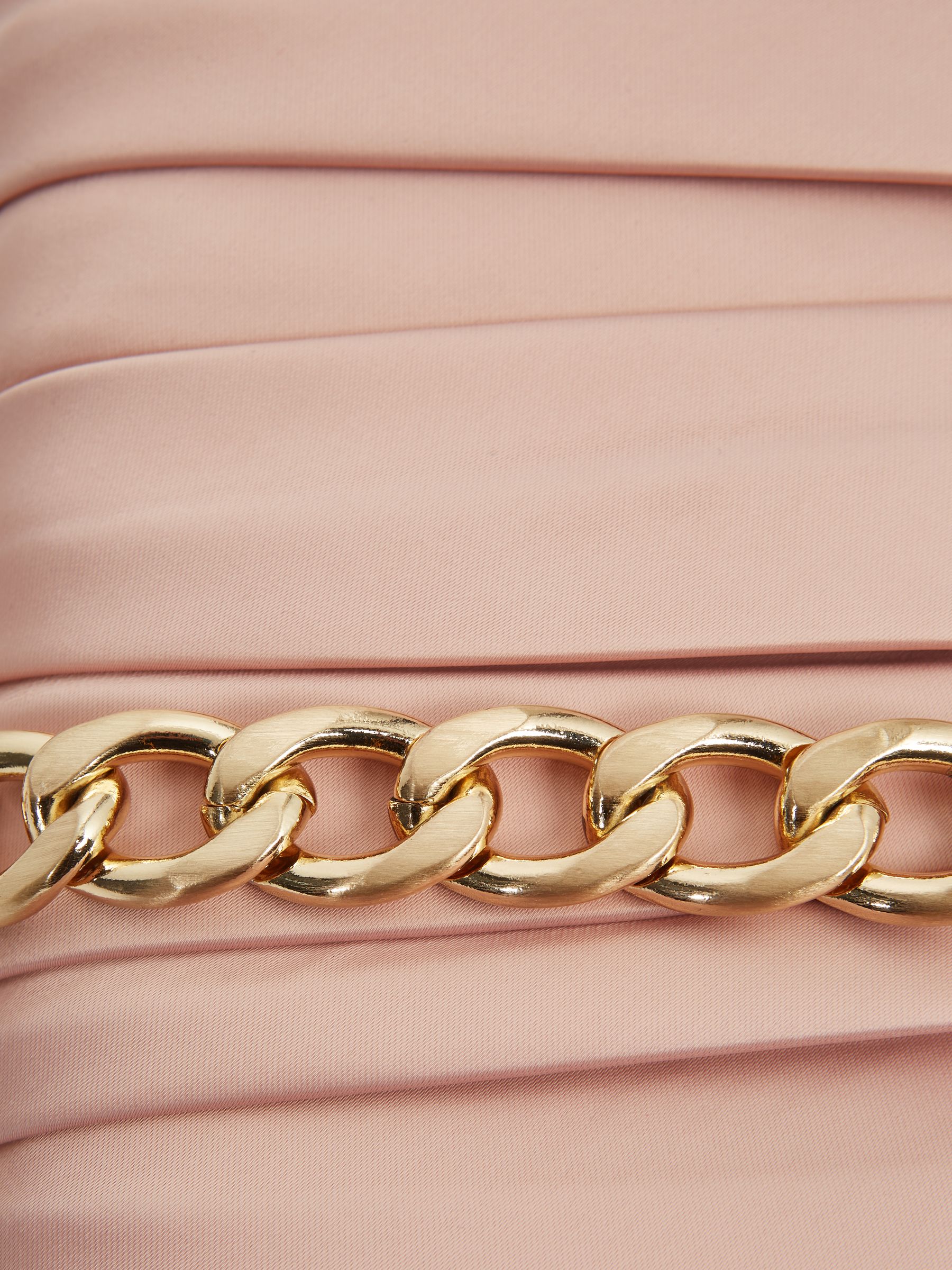 Satin Pleated Clutch Bag in Blush - Image 5 of 5