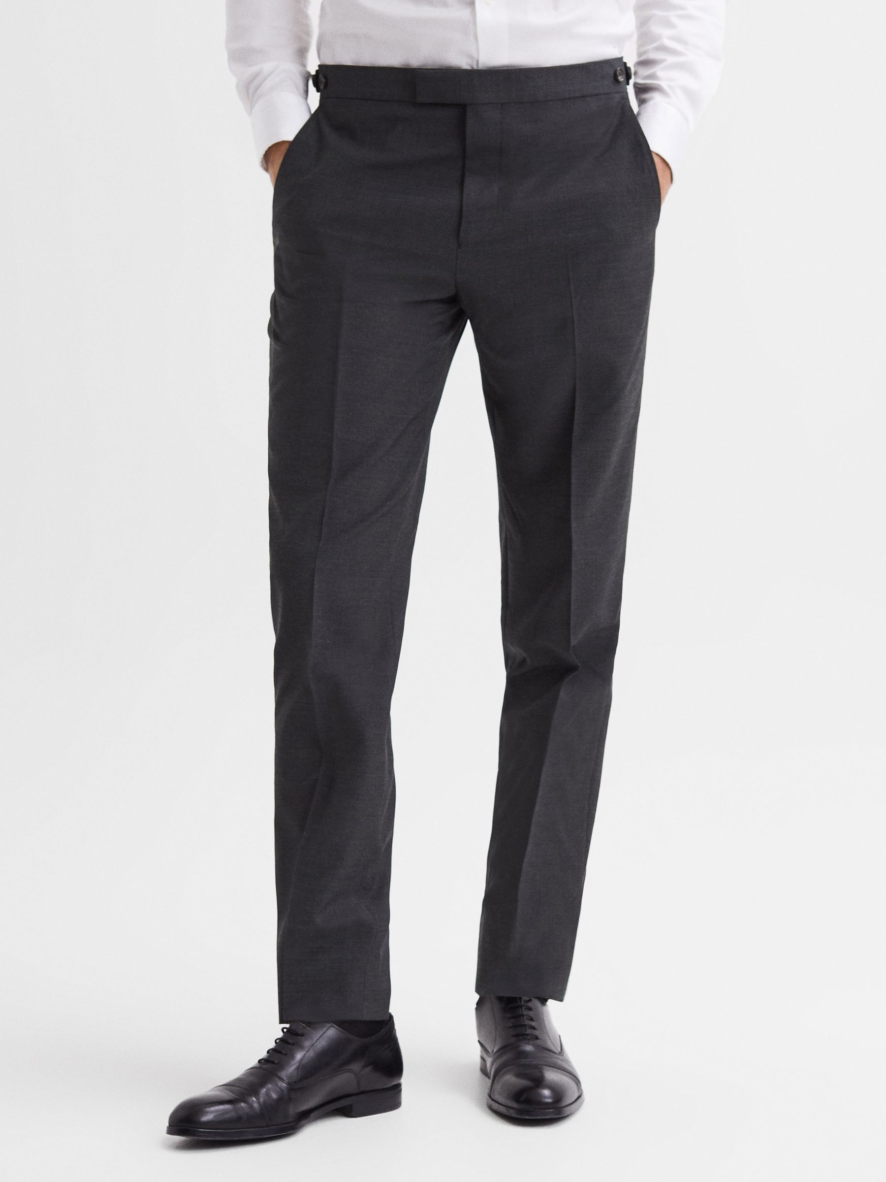 Modern Fit Travel Trousers in Charcoal - Image 1 of 6