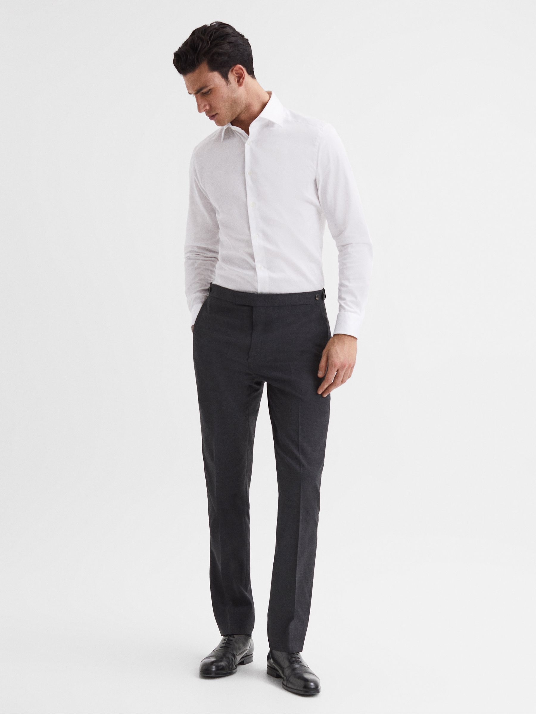Modern Fit Travel Trousers in Charcoal - Image 3 of 6