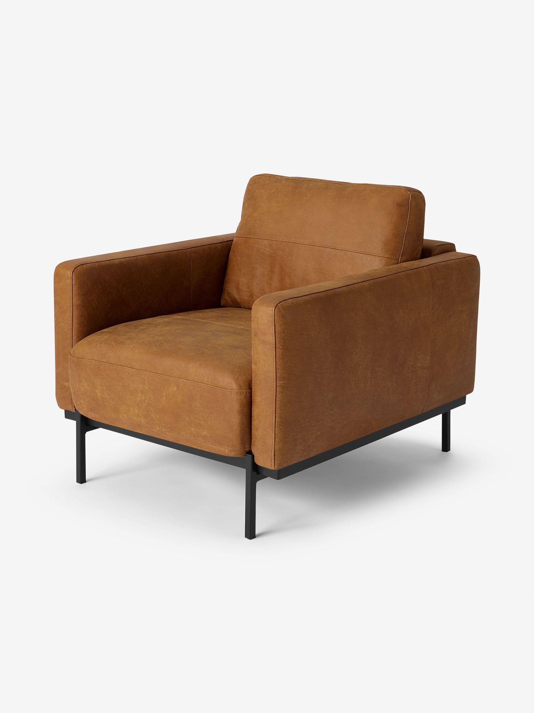 Jarrod Leather Accent Chair in Tan - Image 2 of 3