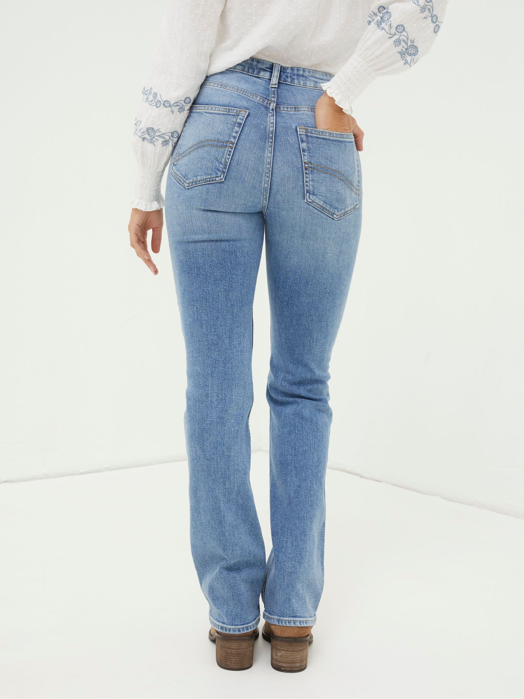 Brooke Light Blue Bootcut Jeans - Image 2 of 6