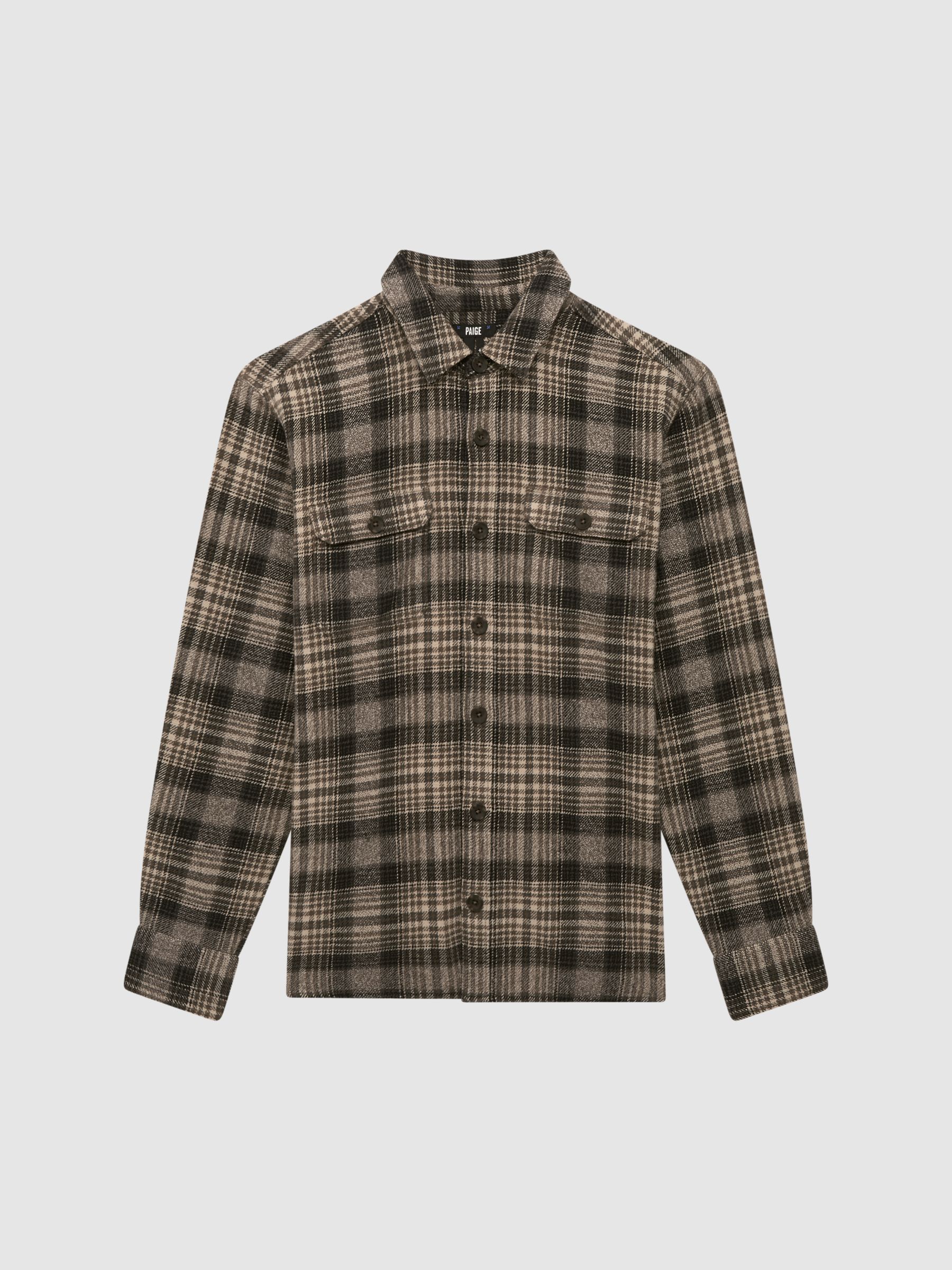 Paige Cotton Checked Overshirt in Dark Hilside - Image 2 of 5
