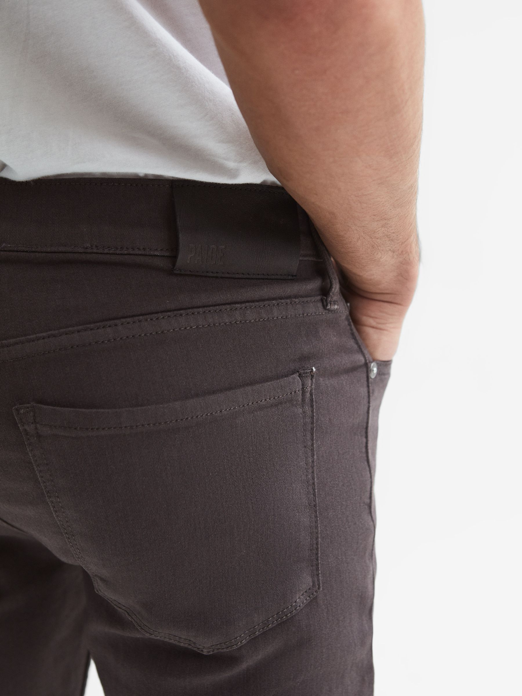 Paige Slim Fit High Stretch Jeans in Twilight Truffle - Image 4 of 6