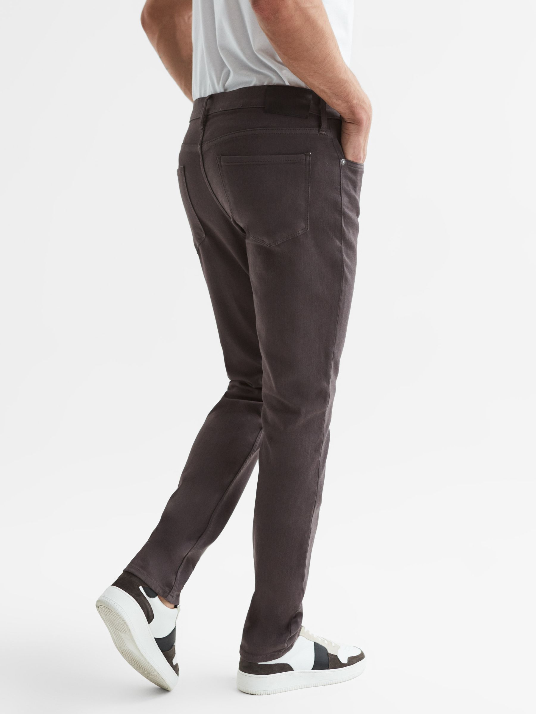 Paige Slim Fit High Stretch Jeans in Twilight Truffle - Image 5 of 6