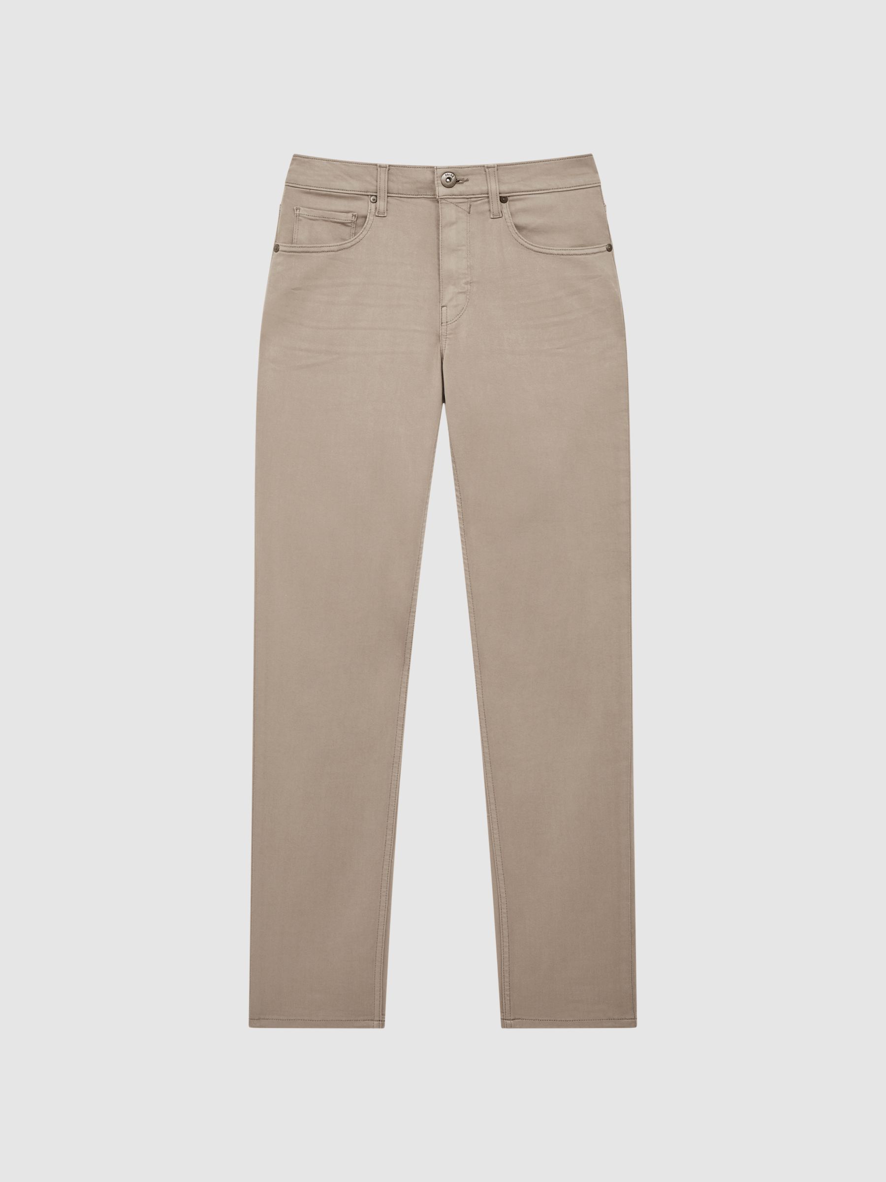 Paige Slim Fit High Stretch Jeans in Khaki Sand - Image 2 of 6