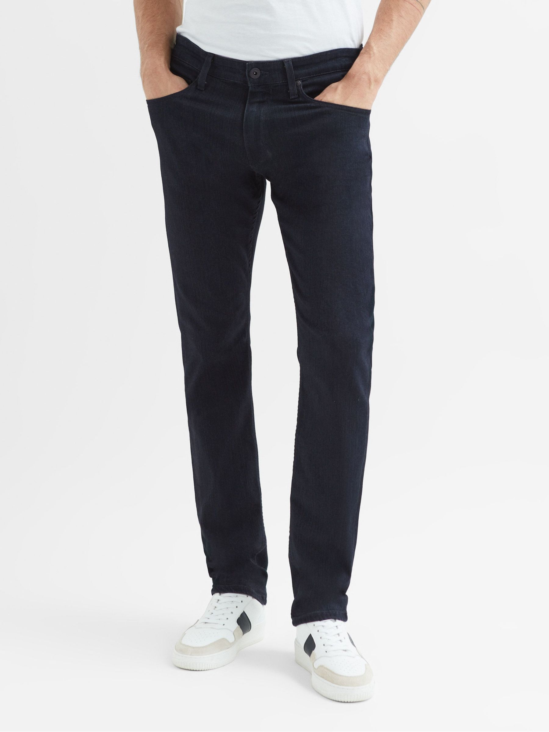 Paige Slim Fit Straight Leg Jeans in Inkwell - Image 1 of 6